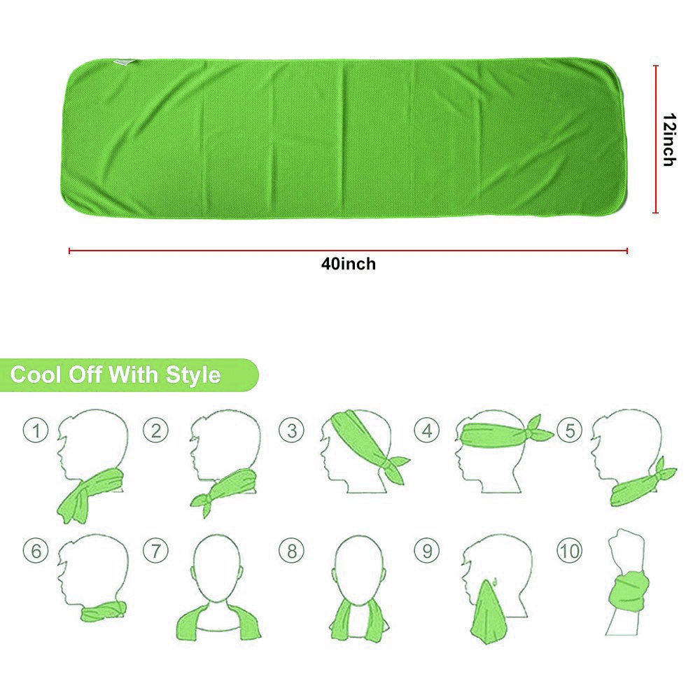 COCOBELA Microfiber Cooling Towels for Sports and Fitness (4 Pack, 40 in x 12 in) vv9pa