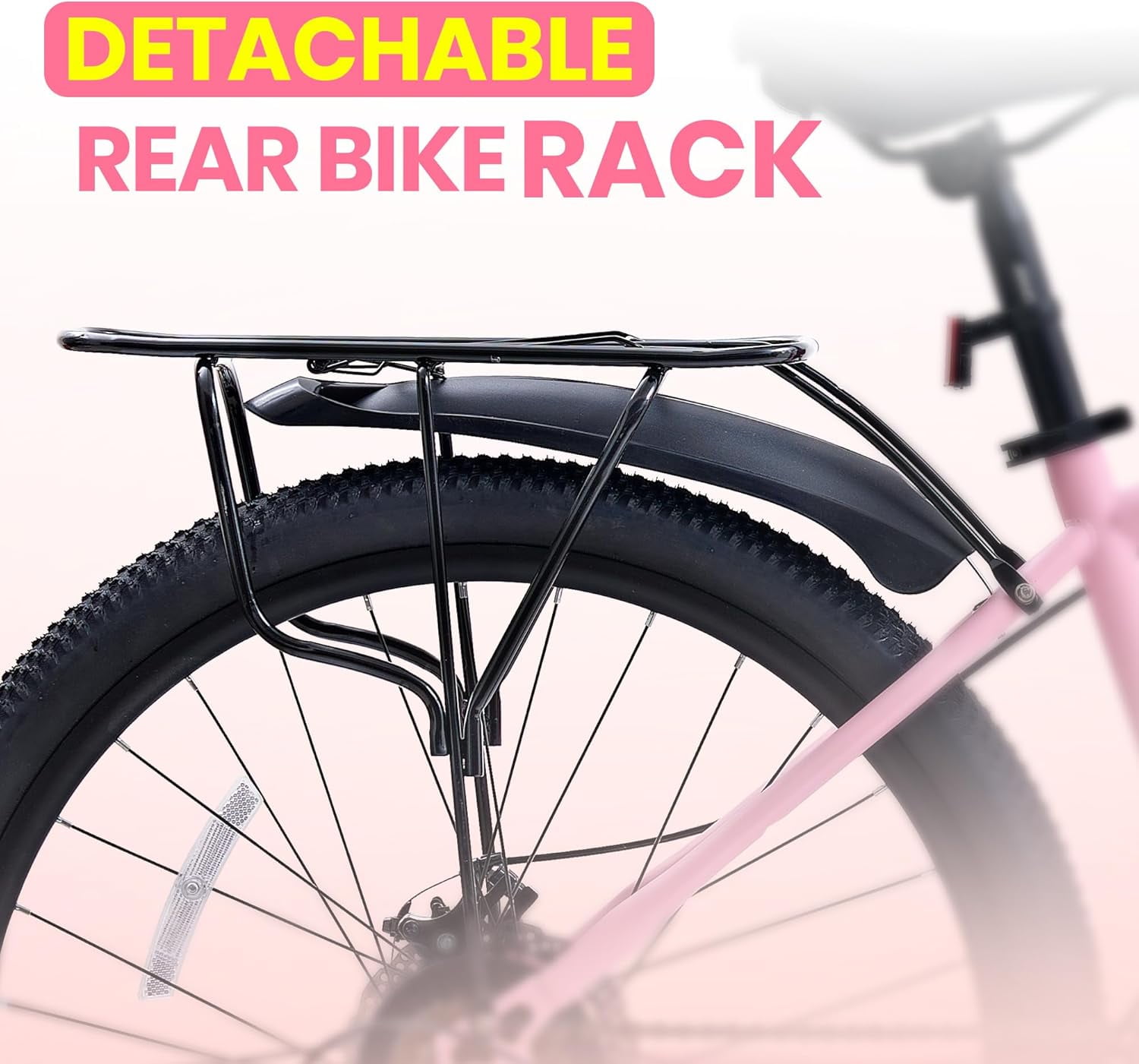 DEYGIA 24 Inch Mountain Bike with 21-Speed Drivetrain and Dual Disc Brakes (Pink, 24 in) i6kl3