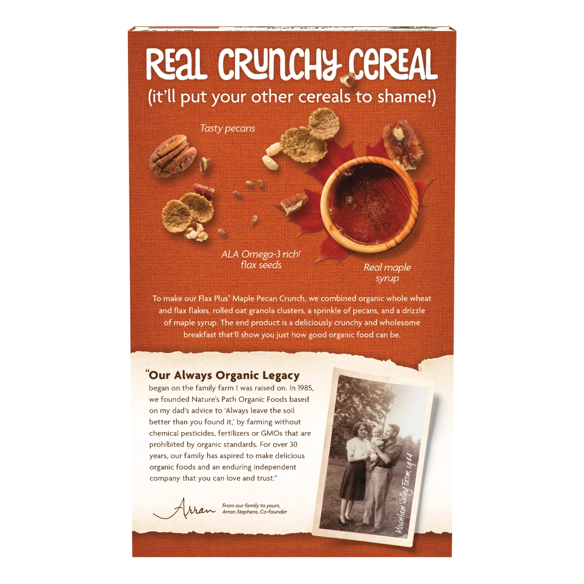 Nature's Path Organic Flax Plus Maple Pecan Crunch Breakfast Cereal (11.5 oz) xpbeb