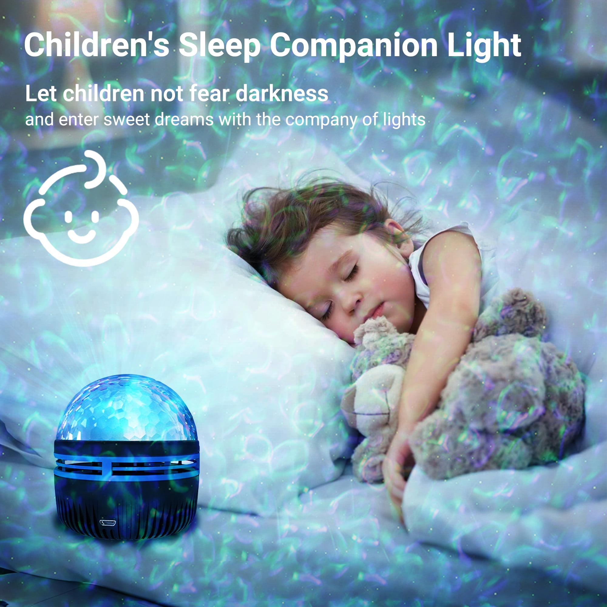DAYBETTER Galaxy Star Projector, Remote and Voice Control Night Light for Bedroom Decor (Blue, 1 Pack) ifvfo