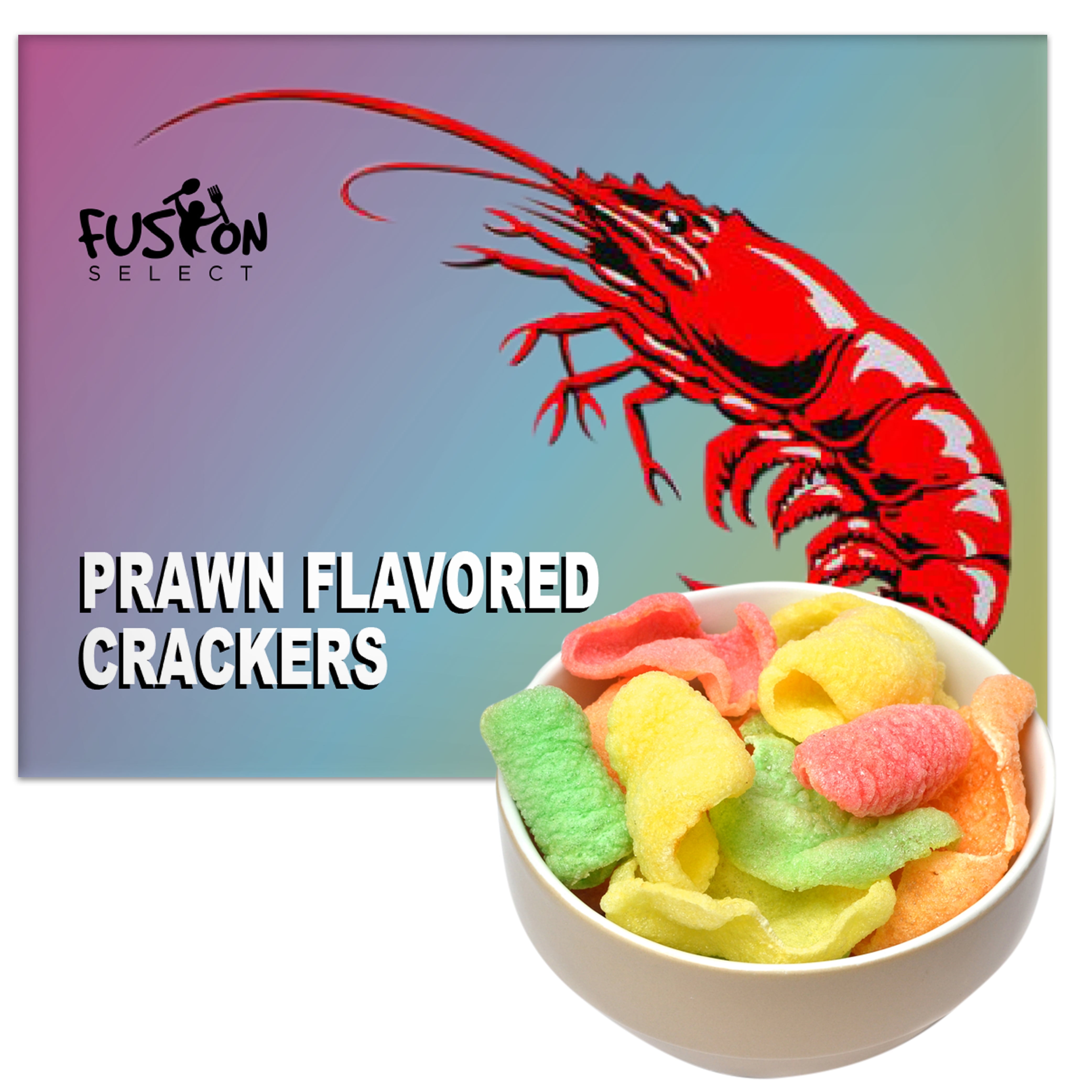 Fusion Select Uncooked Prawn Crackers - Multi-Colored Shrimp Chips (Multi-Color, 8 oz) ynk1b