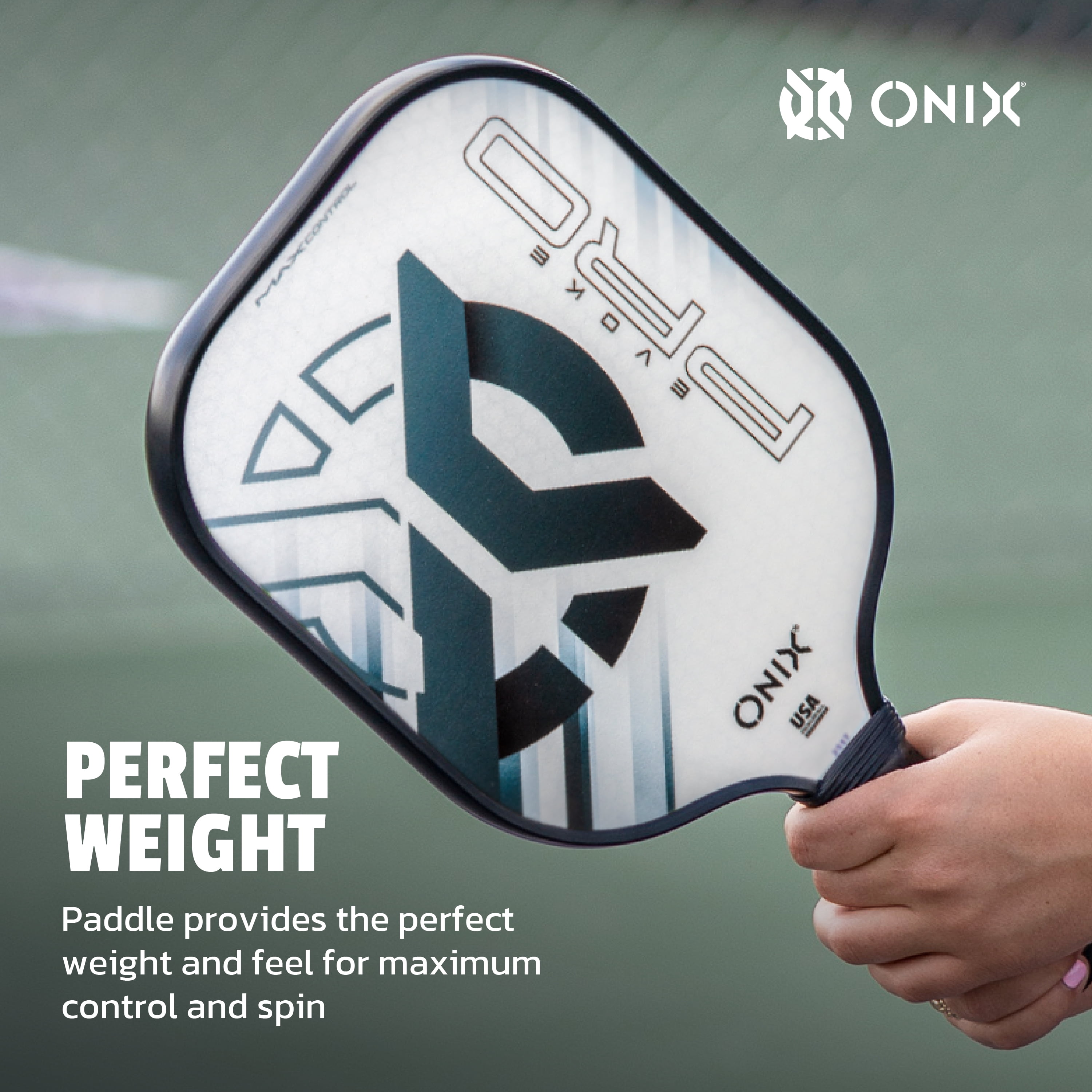 Onix Evoke Pro Pickleball Paddle with Composite Face and Polypropylene Core (Black, 8.2 oz) jkcj6