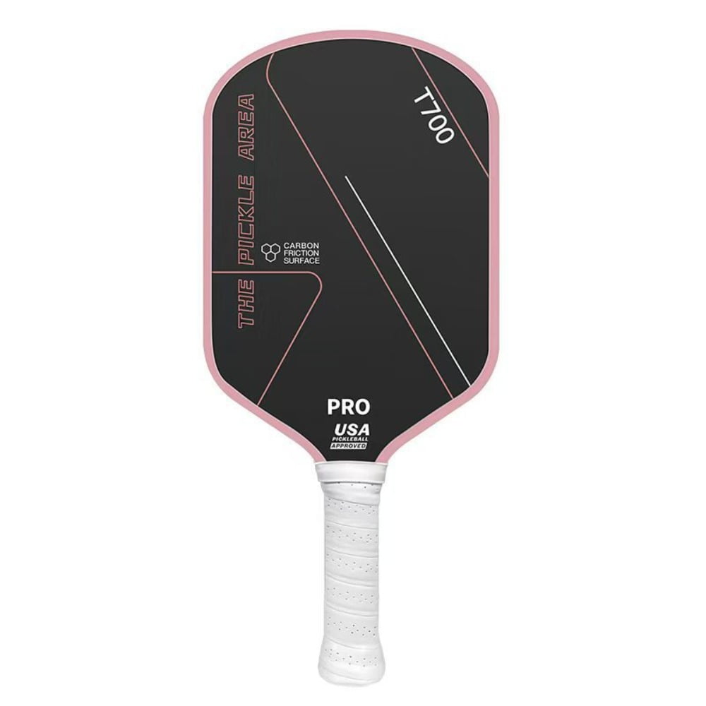 T700 Pickleball Paddle Carbon Fiber Professional Racket with Textured Surface (Black, 16.34 in x 7.48 in) l123p