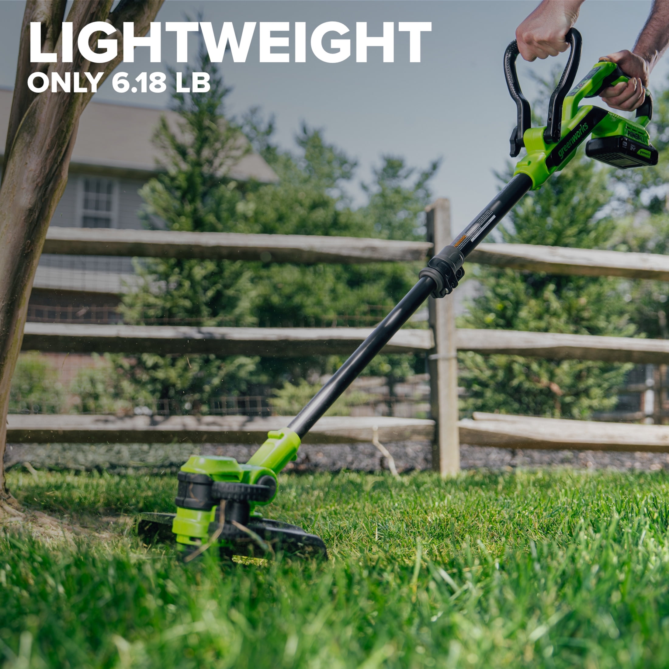 Greenworks PowerAll 24V Brushless 12 in String Trimmer with 3.0 Ah USB-C Battery and Charger (12 in) gd83u