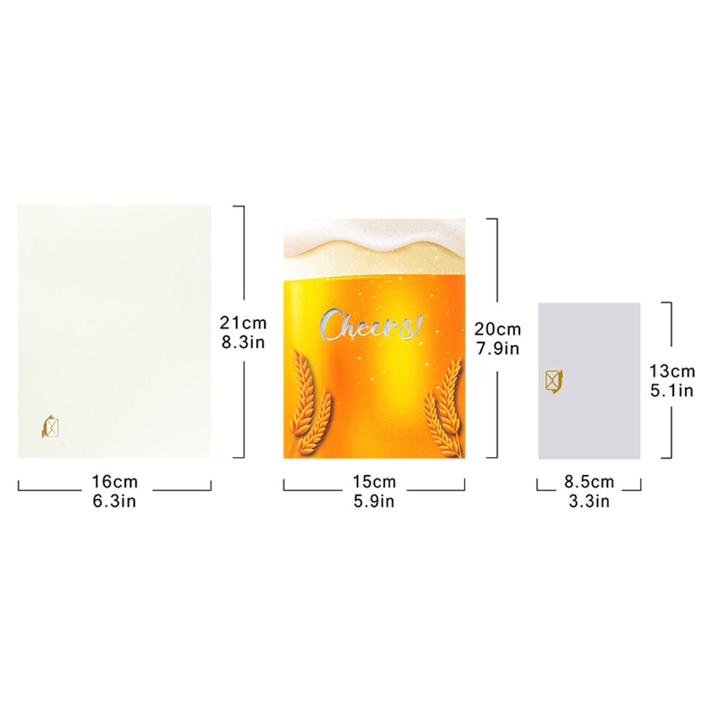 JZROCKER 3D Pop-Up Beer Greeting Card for Father's Day Birthday Anniversary (6 in x 6 in) qn8bk