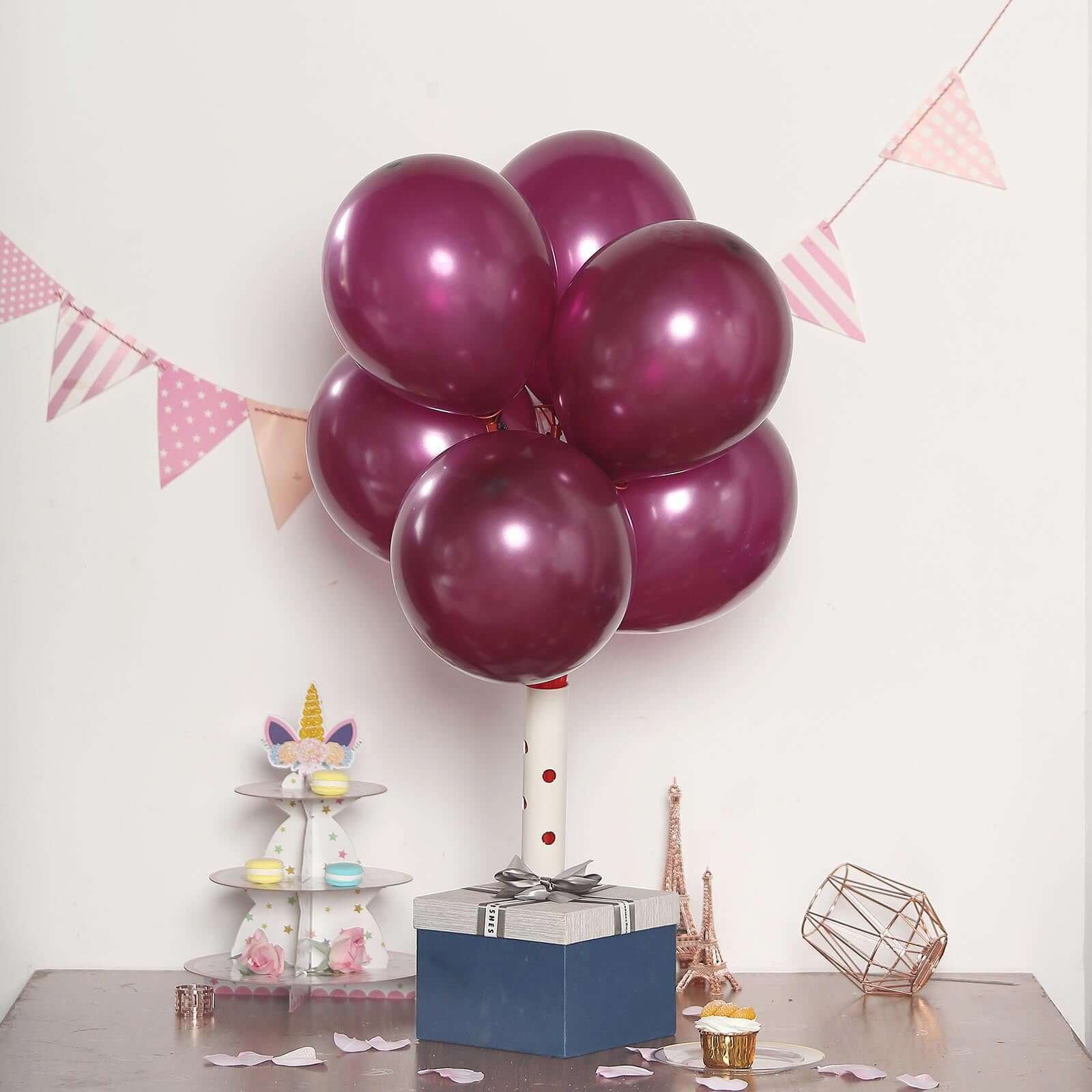 Efavormart Metallic Latex Balloons for Wedding Birthday Party Decorations (Eggplant, 12 in, 100 Pack) bt7tq