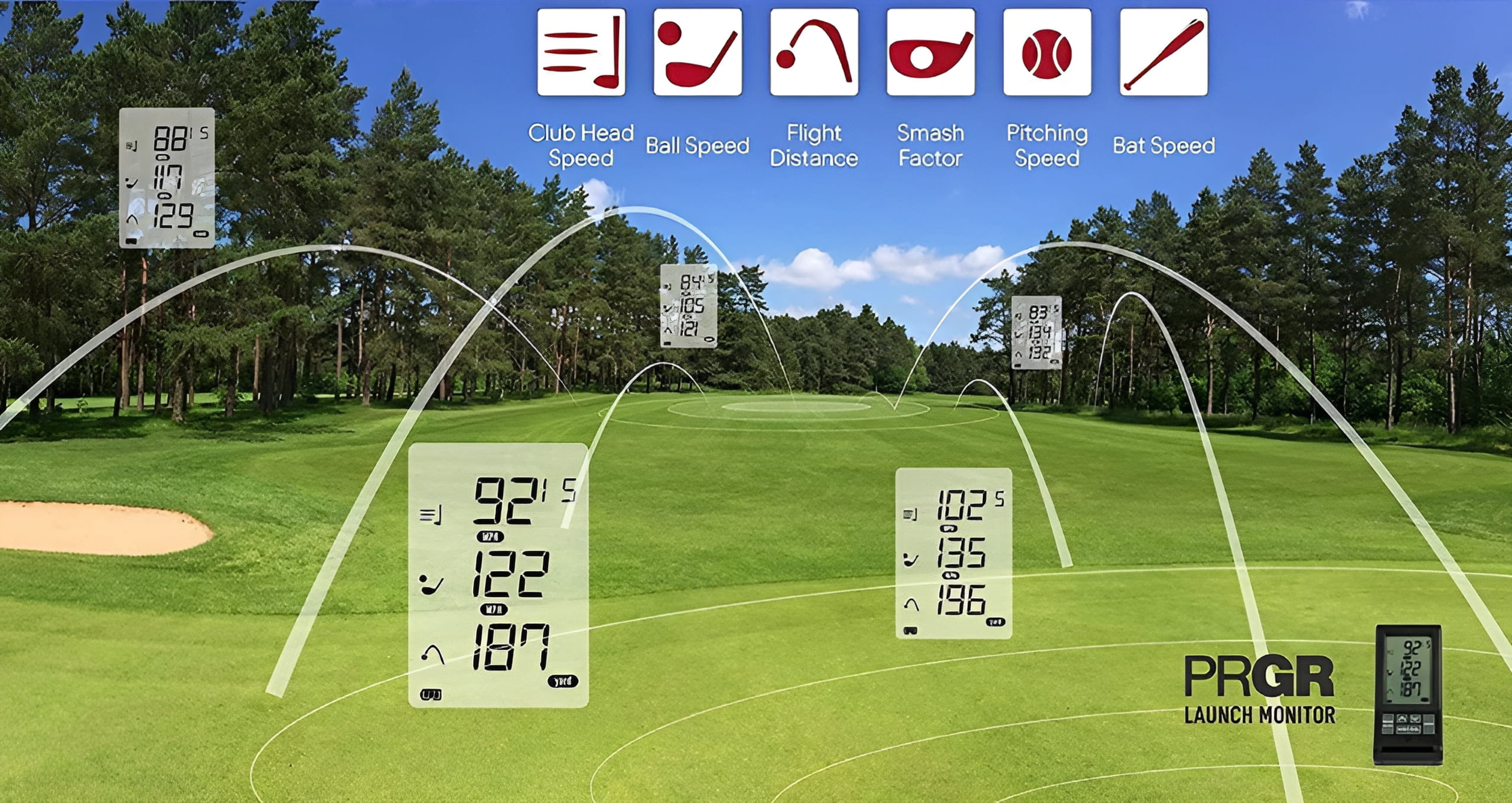 PRGR Pocket Golf Launch Monitor HS-130A (Black, 1 Unit) r1c12