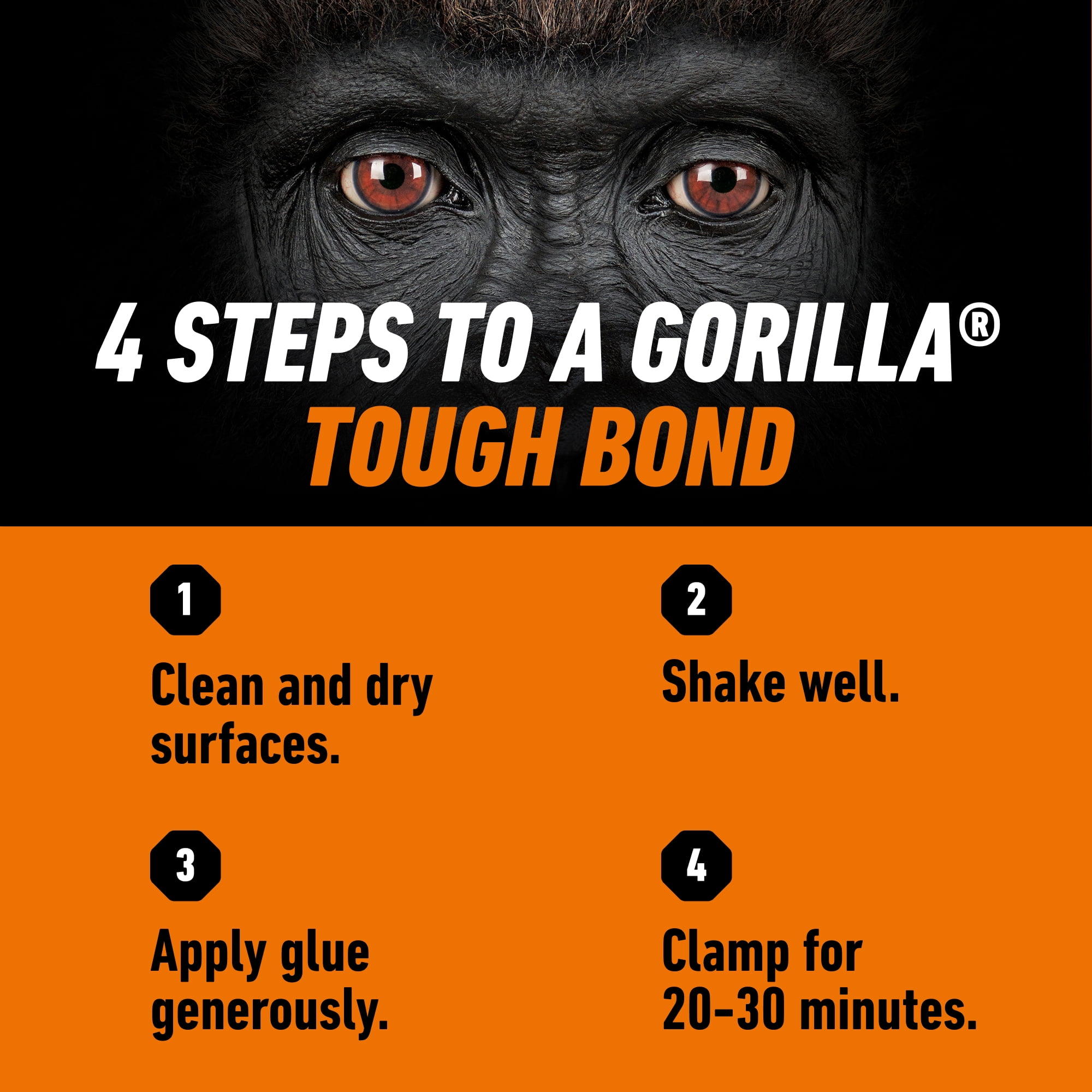 Gorilla Wood Glue, Moisture Resistant Adhesive for Indoor and Outdoor Projects (White, 18 oz) hk7x5
