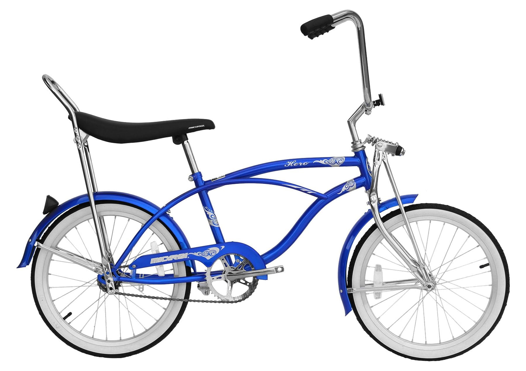 Wonder Wheels Beach Cruiser Lowrider Bicycle, Durable Steel Frame, Comfortable Ride (Blue, 20 in) ahp4m