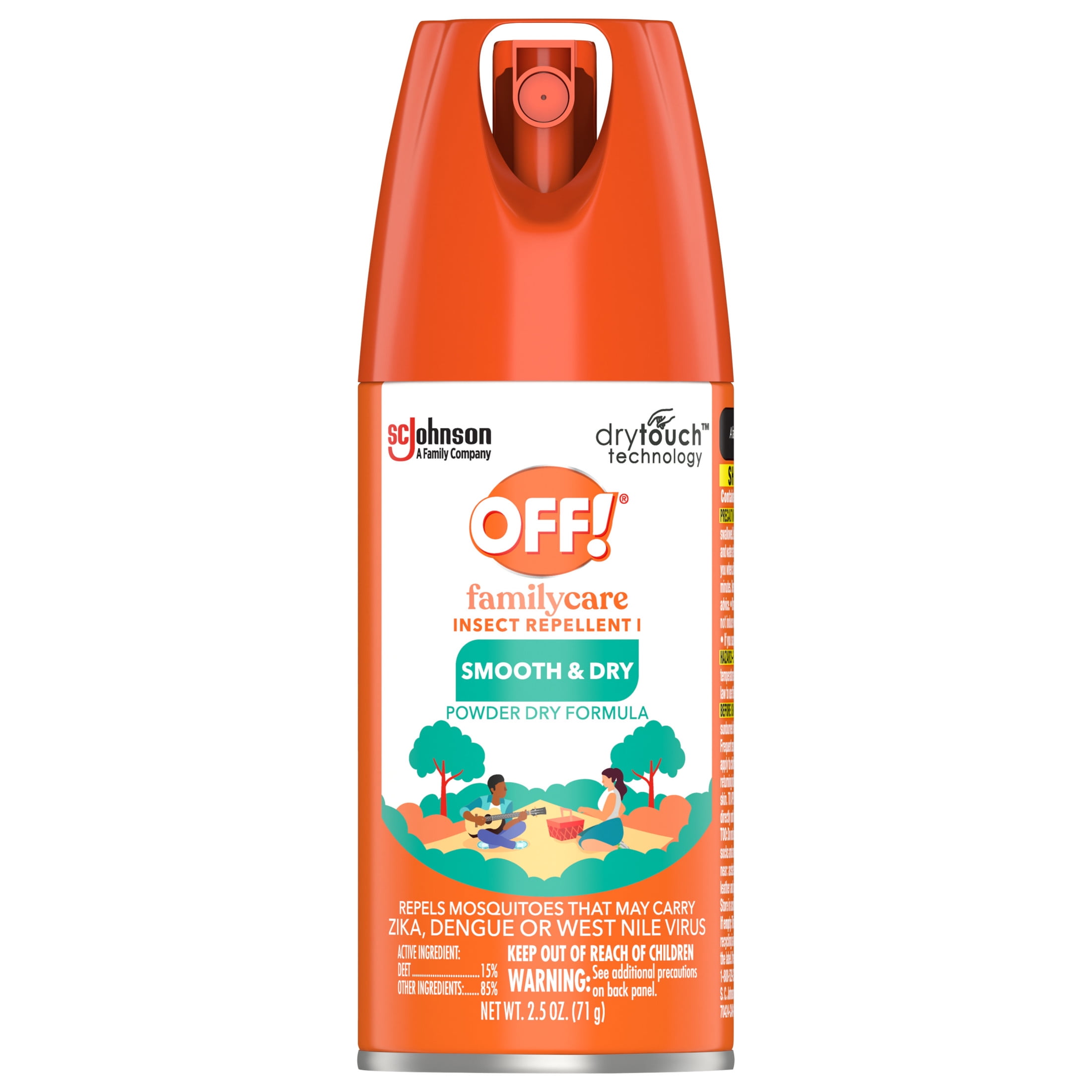 OFF! FamilyCare Insect Repellent, Smooth & Dry Formula, Long-Lasting Protection (Clear, 2.5 fl oz) ocr2k
