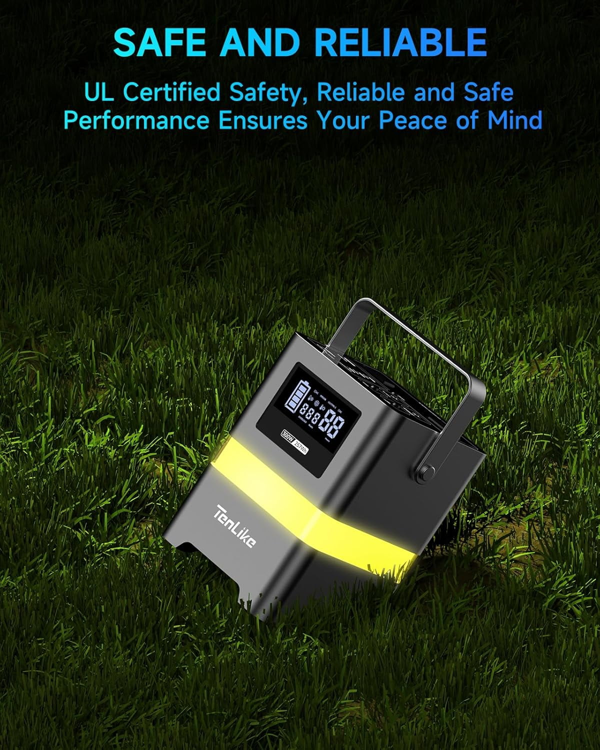 UDH Portable Power Station 300W 257Wh Solar Generator with PD 100W Fast Charge and LED Light (Black, 5.51 lb) obkof