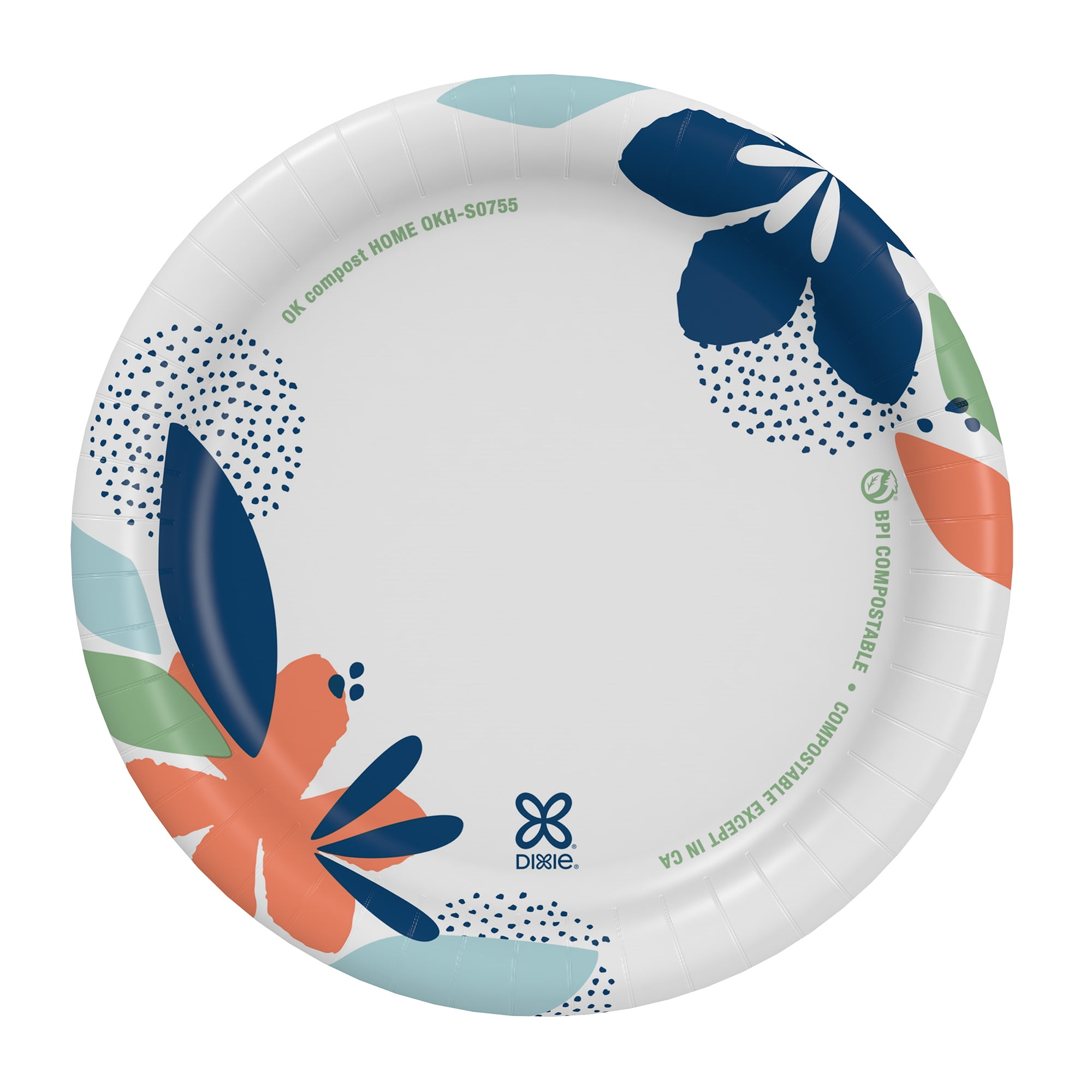 Dixie Disposable Paper Plates, Soak-Proof Heavy-Duty Snack Plates (White, 50 Count, 6.8 in) jh1yi