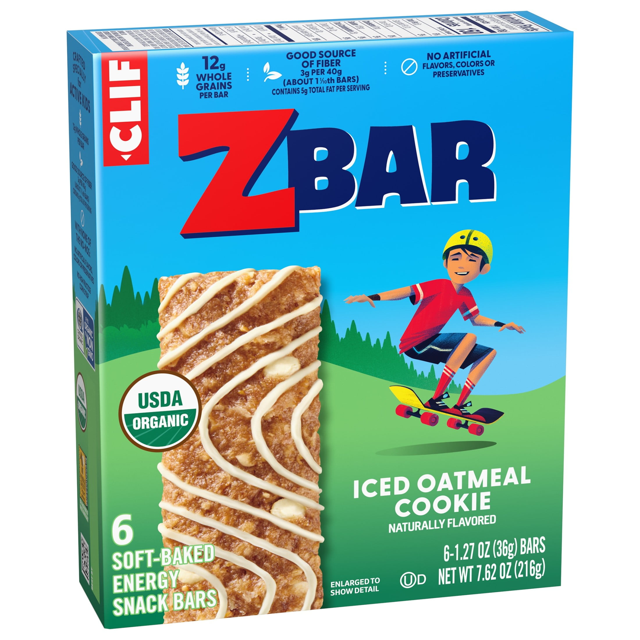 Zbar Iced Oatmeal Cookie Soft-Baked Organic Energy Snack Bars (6 count, 9 pack) vfync