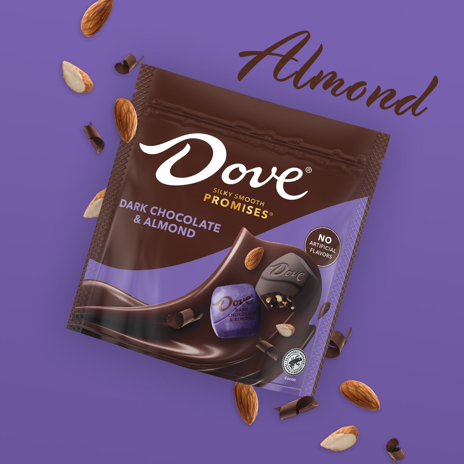 DOVE Chocolate Promises Dark Chocolate & Almond Candy (Dark Chocolate, 6.74 oz) h60x3