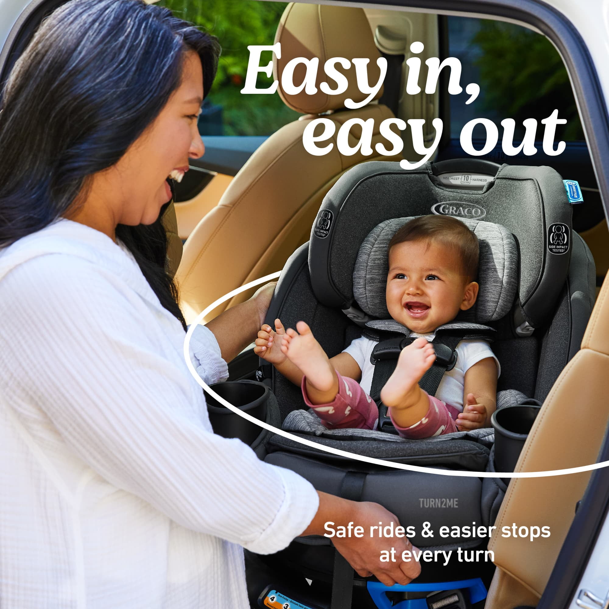 Graco Turn2Me 3-in-1 Rotating Car Seat (Black, 1 Count) dndwy