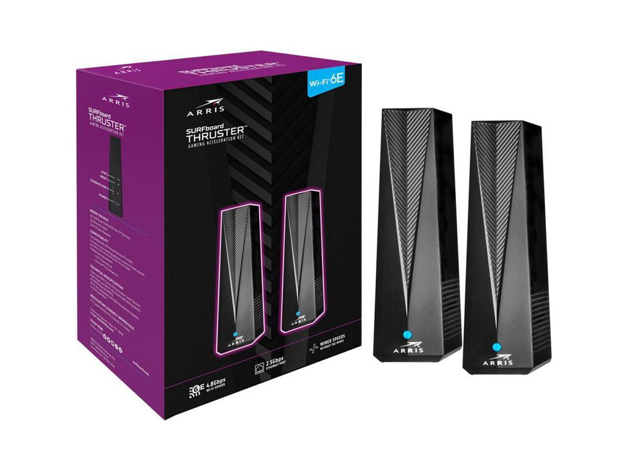 ARRIS SURFboard Thruster Wi-Fi 6E Gaming Acceleration Kit (W6B, 2.5 Gbps Port) 510yv