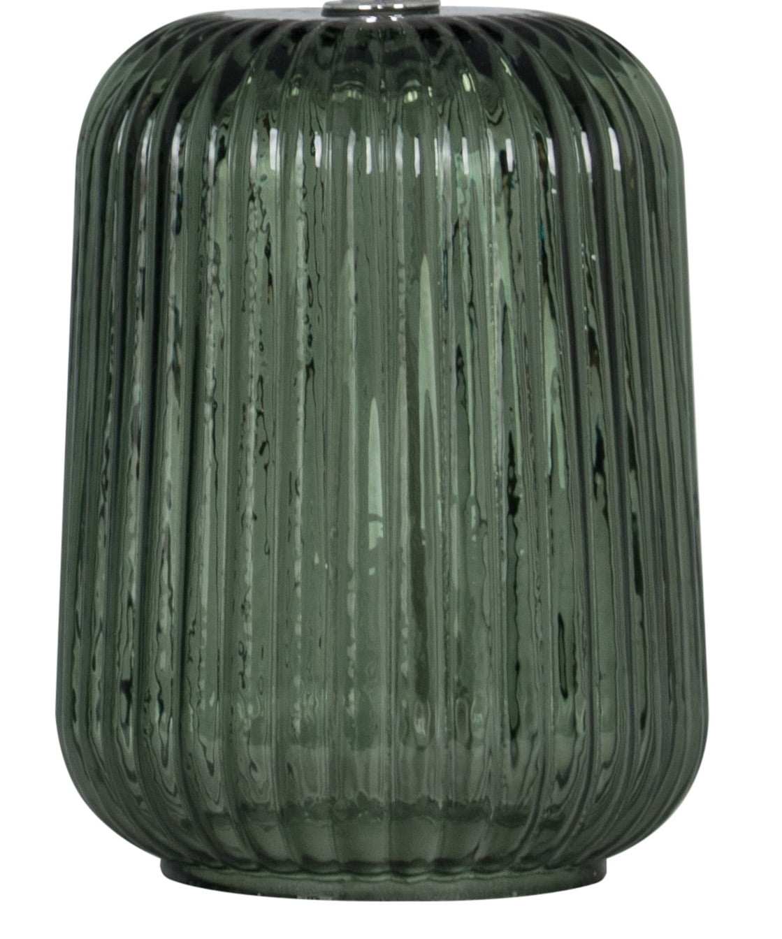 Mainstays Glass Table Lamp with Linen Shade, Modern Decorative Lighting (Green, 12.75 in) fstee