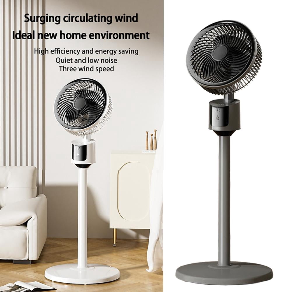Hanengda Quiet Pedestal Circulator Fan, 3-Speed Oscillating Standing Fan with Remote (White, 31.5 in) 69j2m