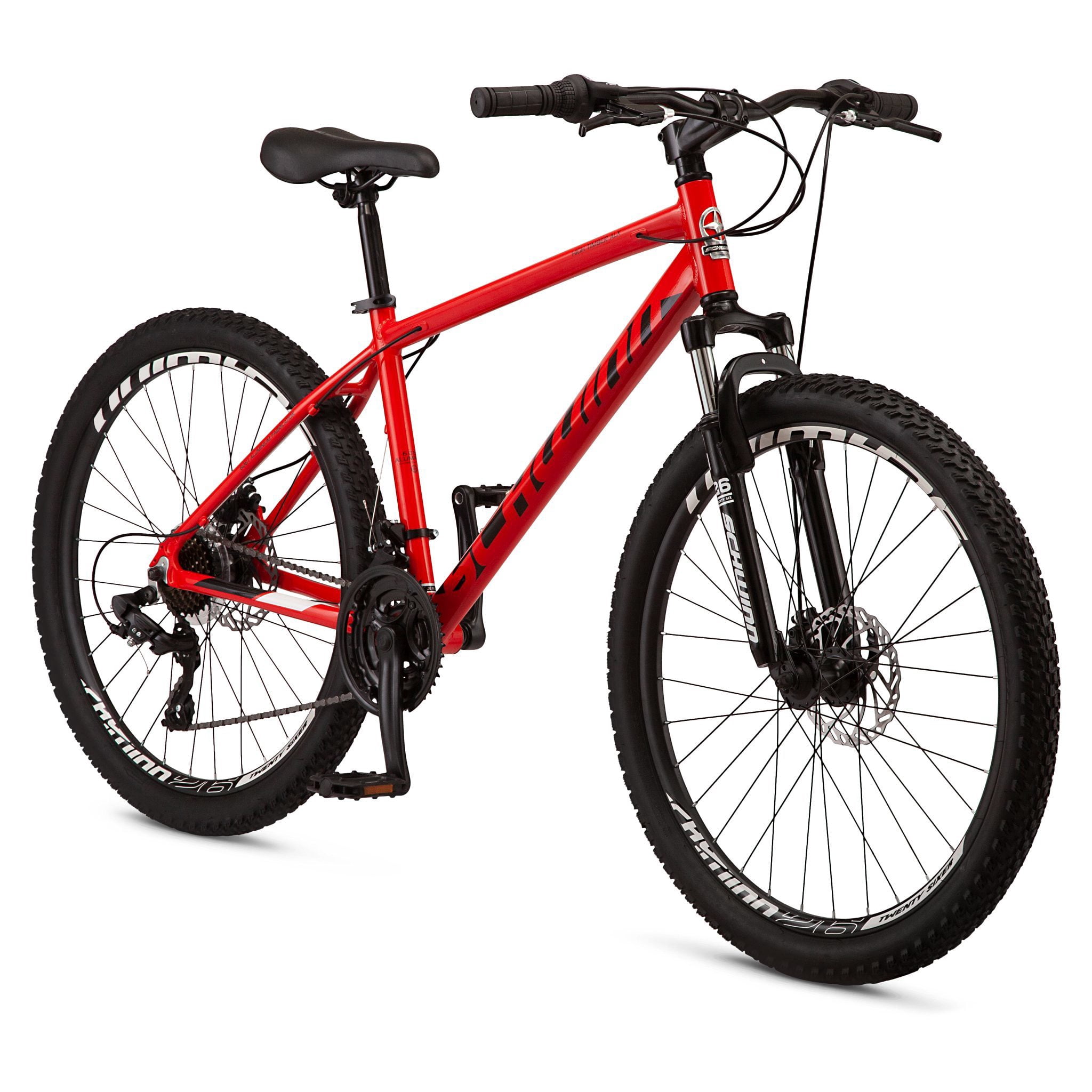 Schwinn High Timber ALX Mountain Bike (Red, 26 in Wheel, 21 Speeds) nynrh