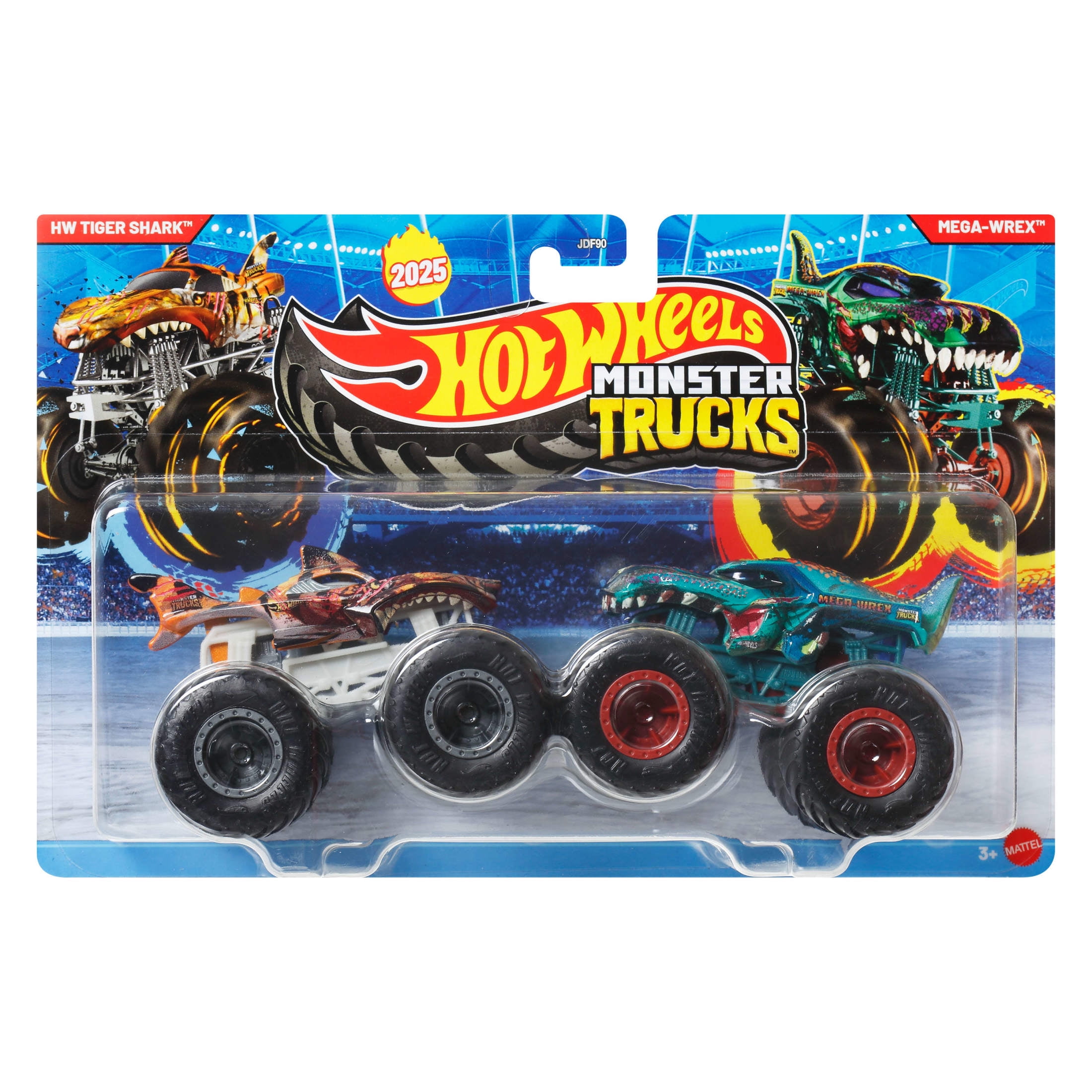 Hot Wheels Monster Trucks Demolition Doubles Die-Cast Toy Vehicles (2-Pack, 1:64 Scale) x22bn