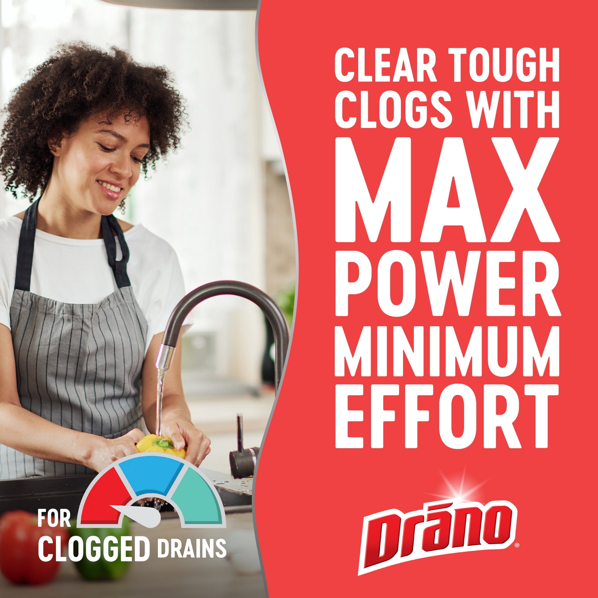 Drano Max Gel Drain Clog Remover, Heavy-Duty Pipe Cleaner for Kitchen and Bathroom (32 oz) 2m72o