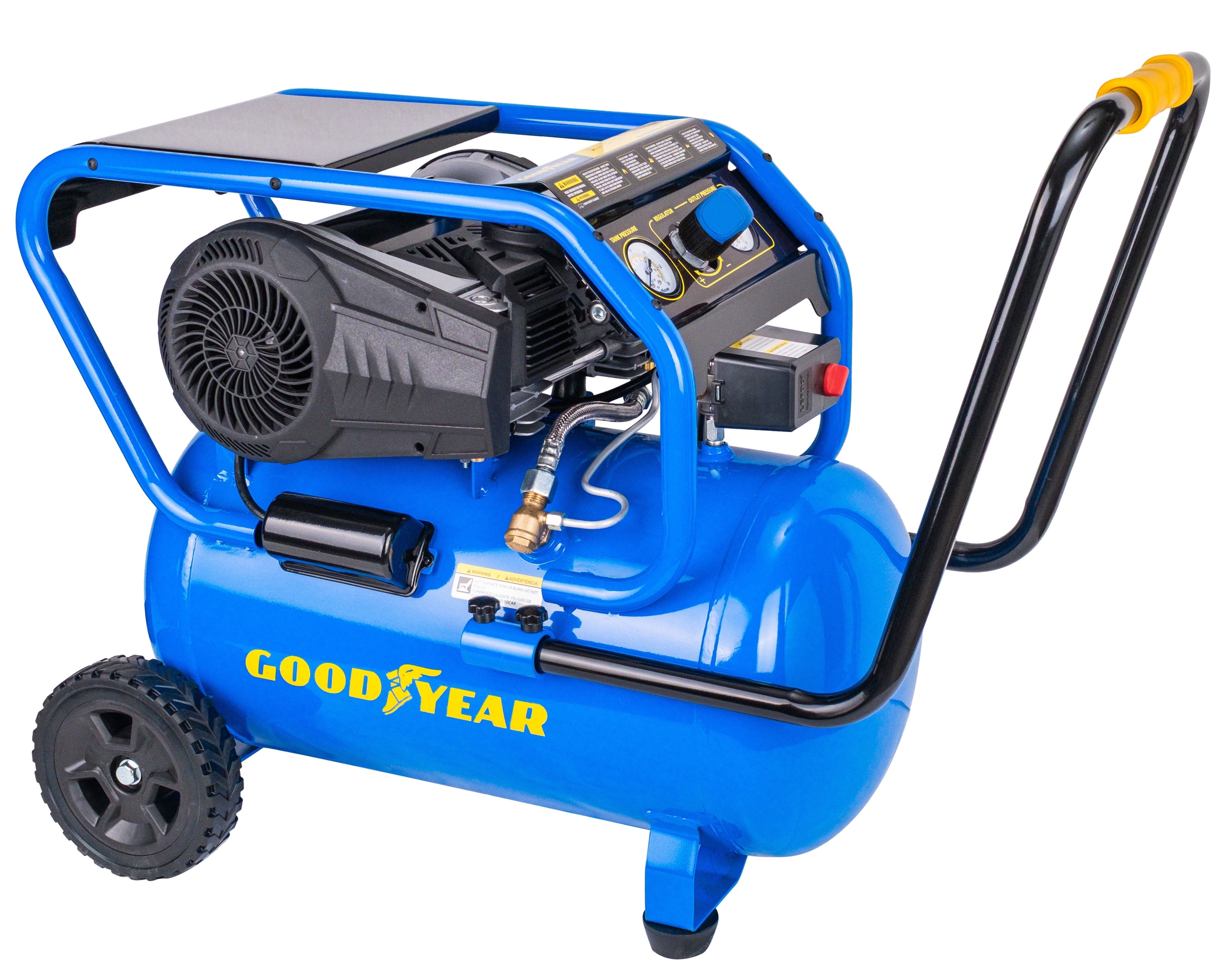 Goodyear 10 Gallon 175 PSI Super Quiet Oil Free Electric Air Compressor (Blue, 10 Gallon) p3nrg