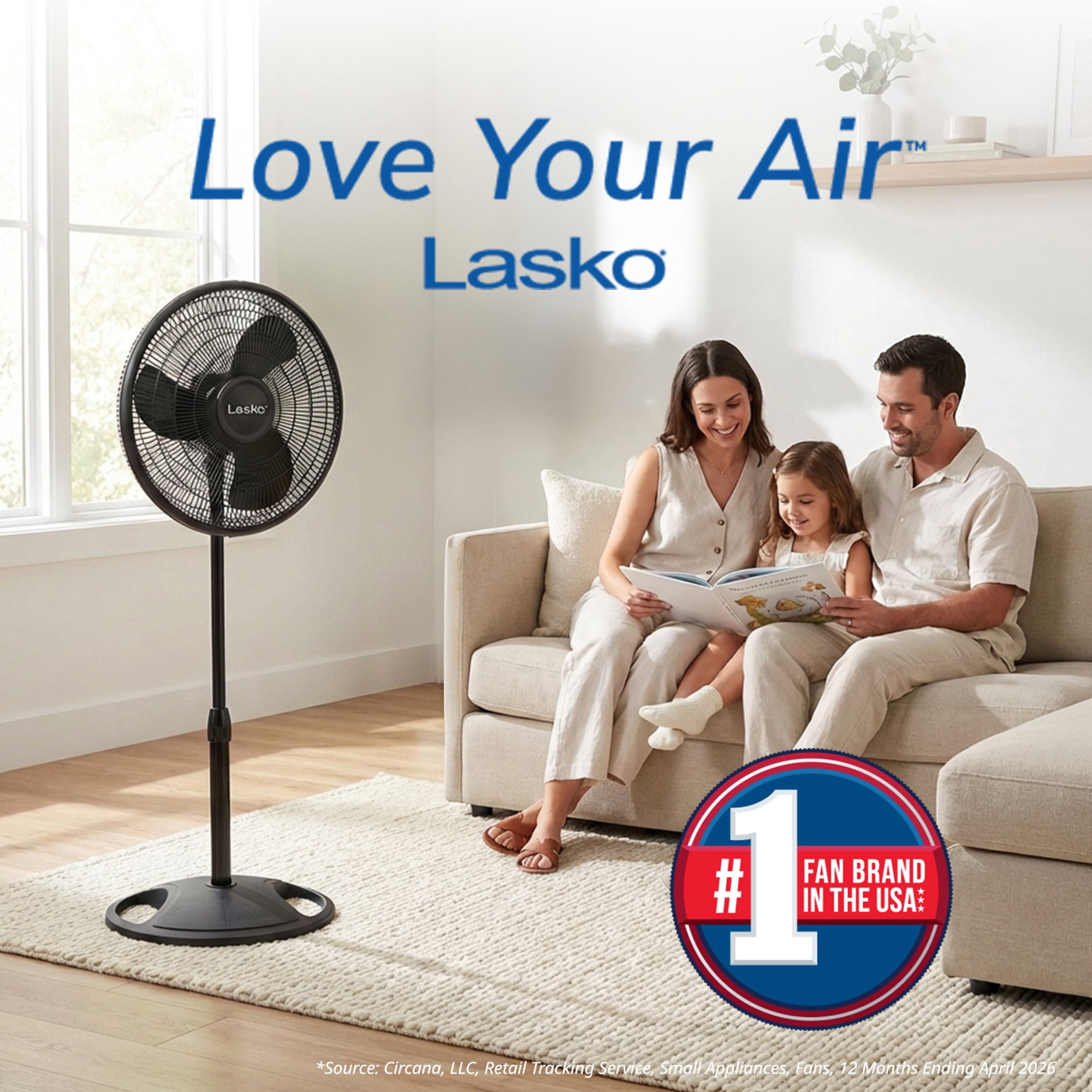 Lasko 16 in Oscillating Pedestal Fan with Adjustable Height and Tilt-Back Head (Black, 47 in Height) 8qr43
