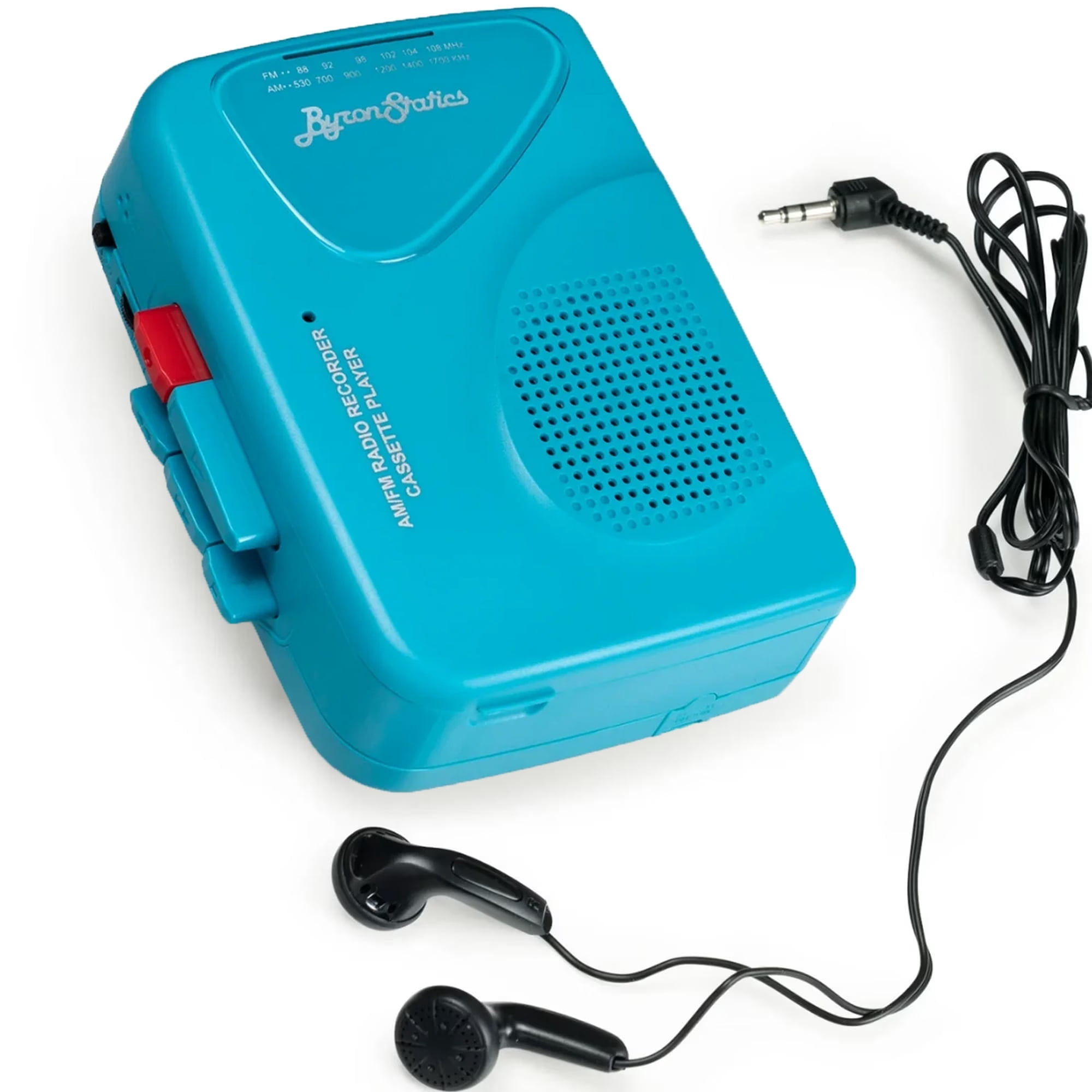 ByronStatics Portable Cassette Player and AM/FM Radio Recorder (Teal, 4.72 x 3.54 x 1.18 in) 3nth1