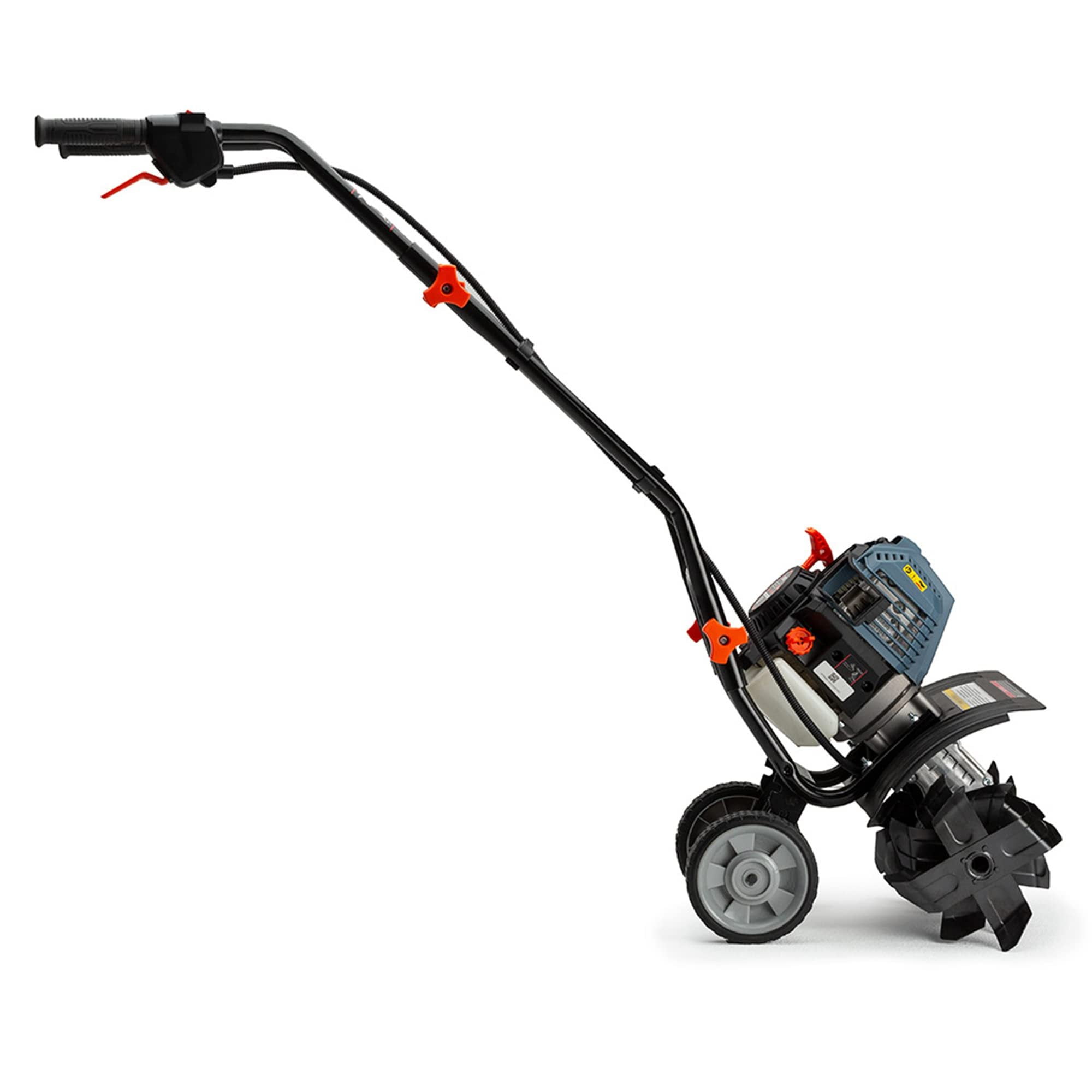 Senix 4QL Gas Tiller Cultivator (46cc 4-Cycle Engine, 6 Tines, 15 in Width, 8 in Depth, Blue) 7kuix