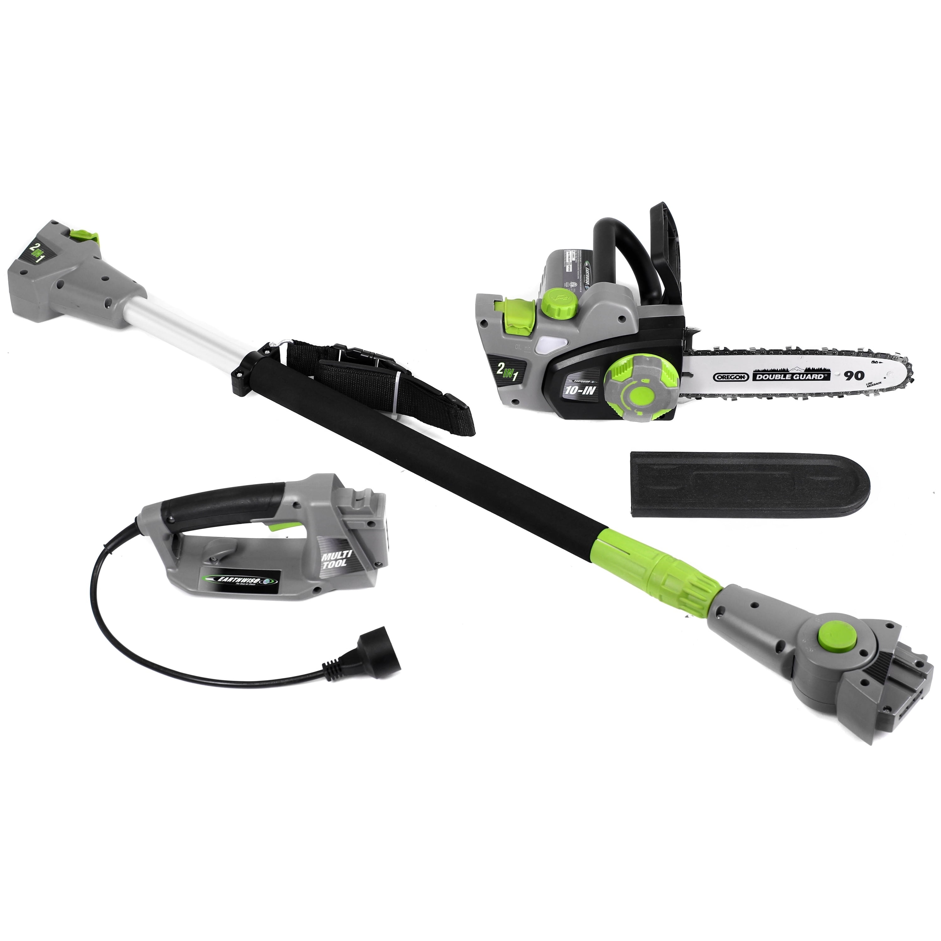 Earthwise 2-in-1 Convertible Electric Pole Saw and Chainsaw (10 in, 8 ft Reach) ihf4r