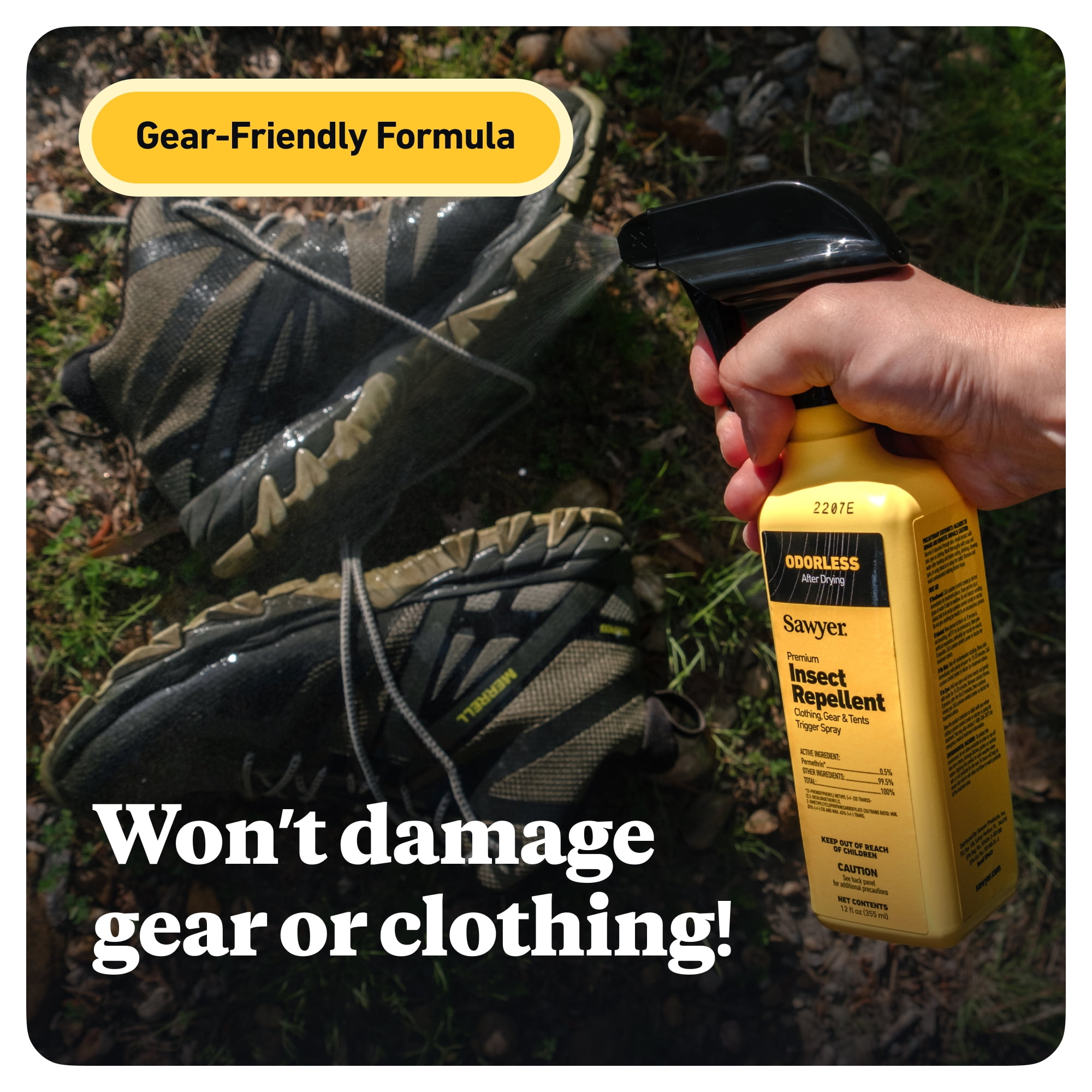 Sawyer Premium Permethrin Clothing and Gear Insect Repellent Spray (Yellow, 12 oz) eu9z8