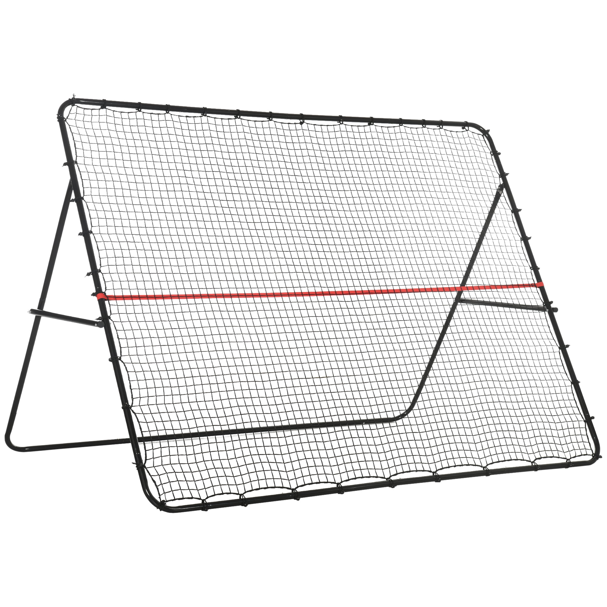 Soozier Adjustable Rebounder Net, Foldable Soccer Baseball Tennis Practice Goal (Black, 110.25 in x 70.75 in x 72.75 in) 1ubhe