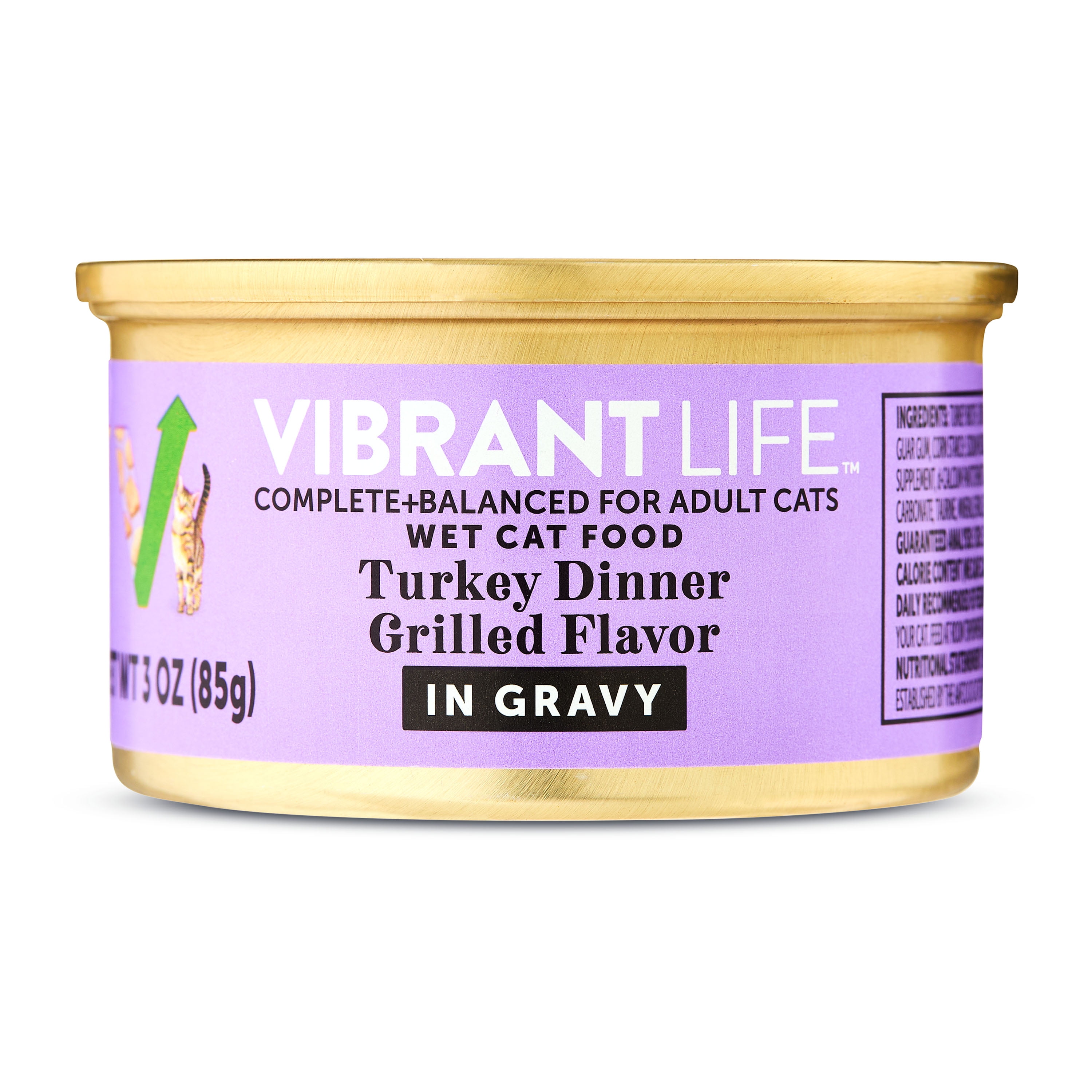 Vibrant Life Turkey Dinner Grilled Flavor Cuts in Gravy Wet Cat Food (3 oz) 0c4re