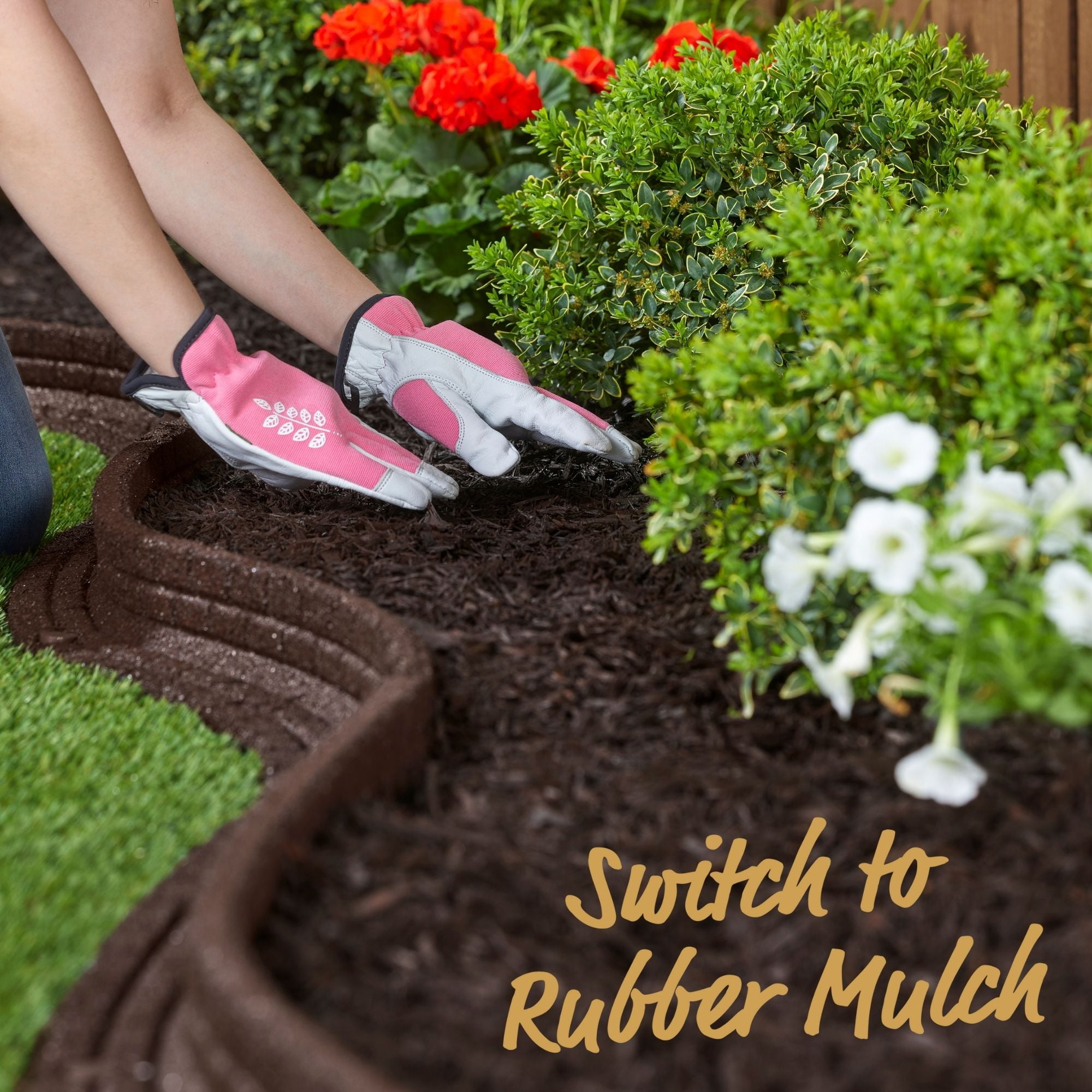 GroundSmart Shredded Rubber Mulch for Landscaping and Playgrounds (Brown, 1.5 cu ft) f0msn
