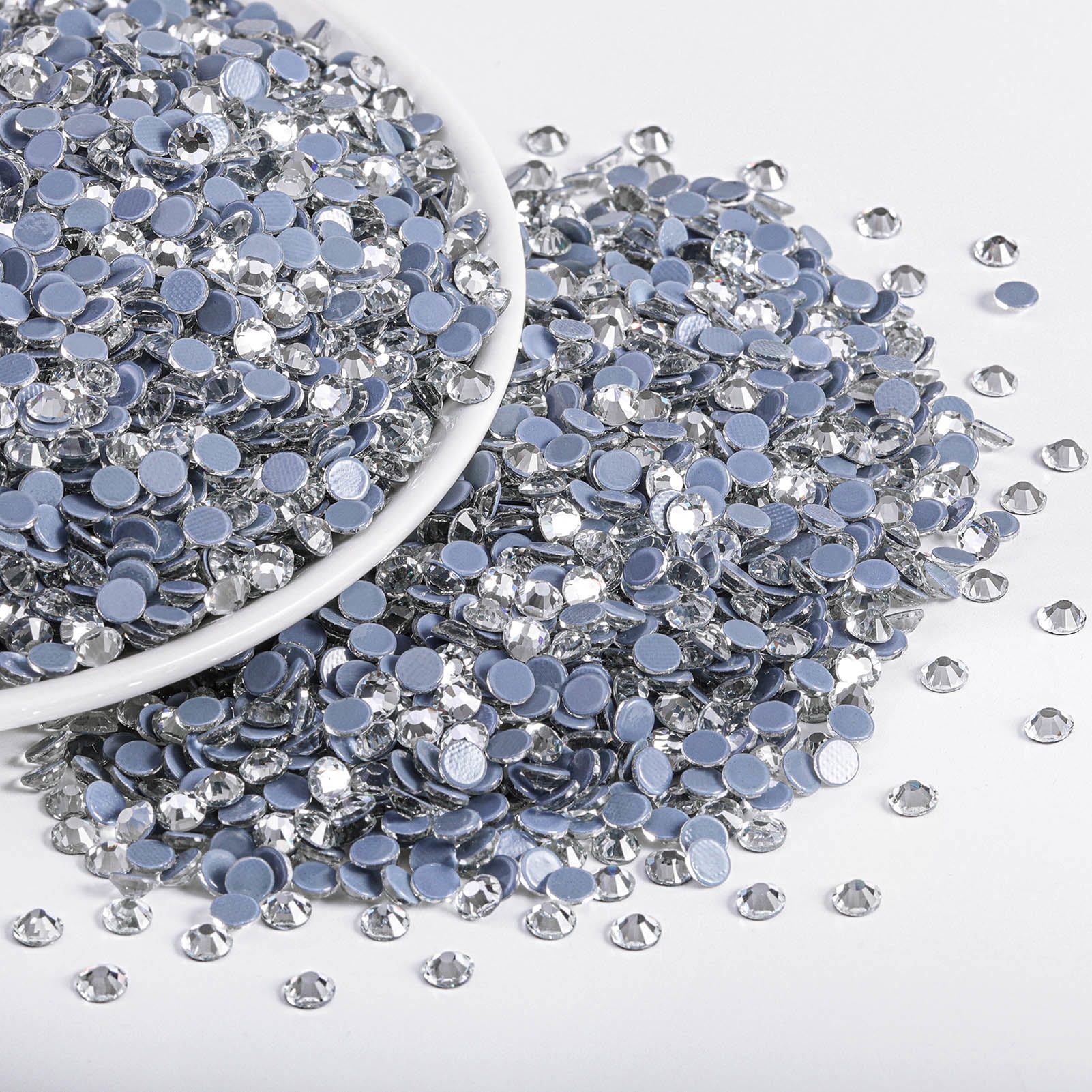 BEADSLAND Hotfix Rhinestones for DIY Crafts, High-Sparkle Glass Crystals (Clear, 14400 Pieces) 4zudh