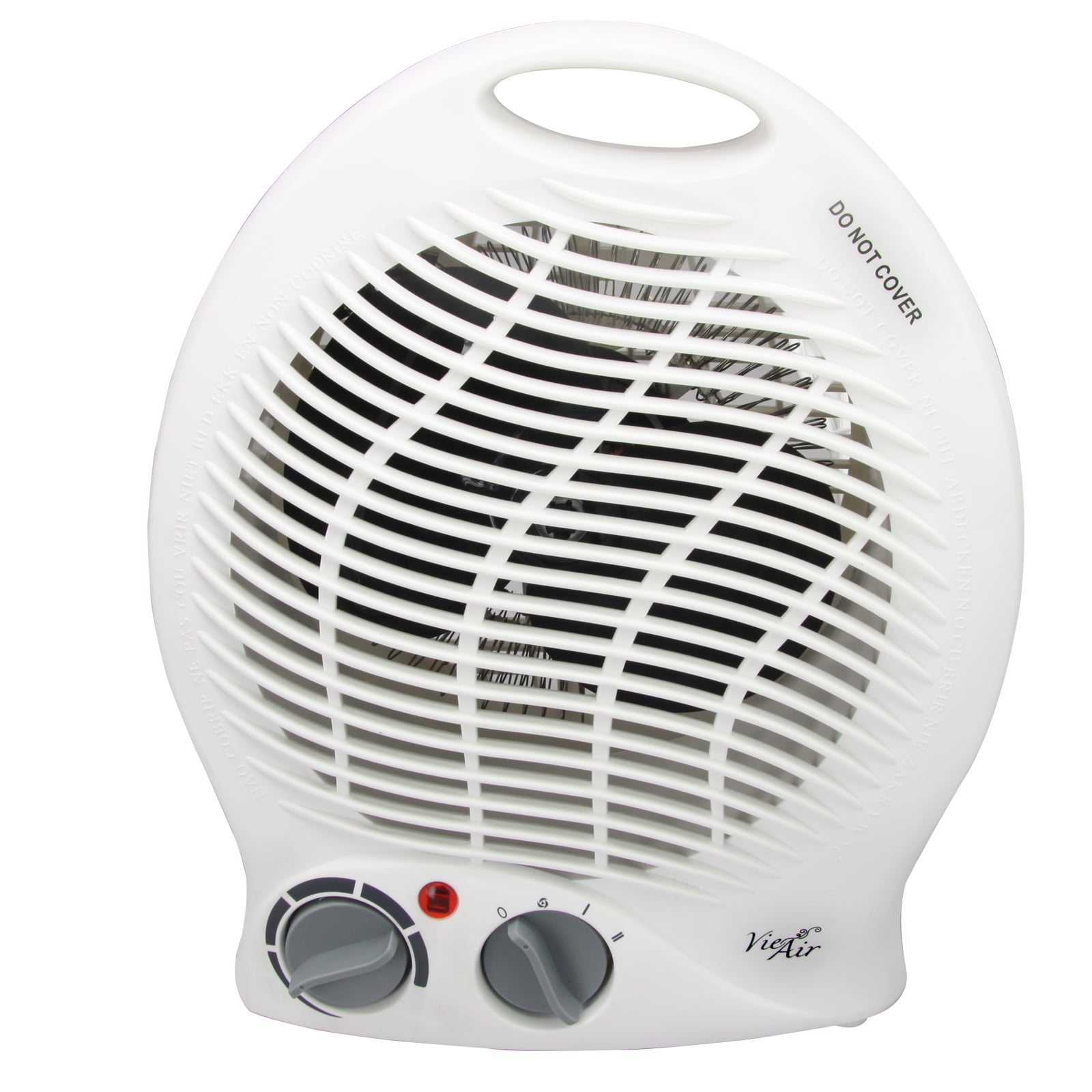 VieAir 1500W Portable Electric Fan Heater with Adjustable Thermostat (White, 1 Unit) erf4r