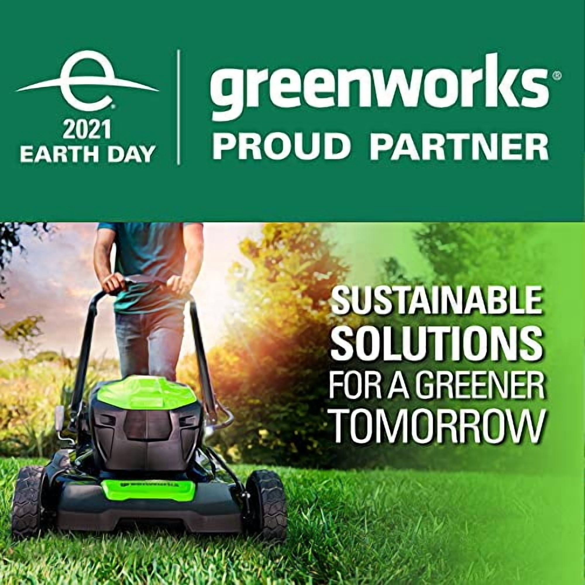 Greenworks 40V 21 in Brushless Self-Propelled Lawn Mower with 2 x 4Ah USB Batteries and Charger (21 in) 6lc8i
