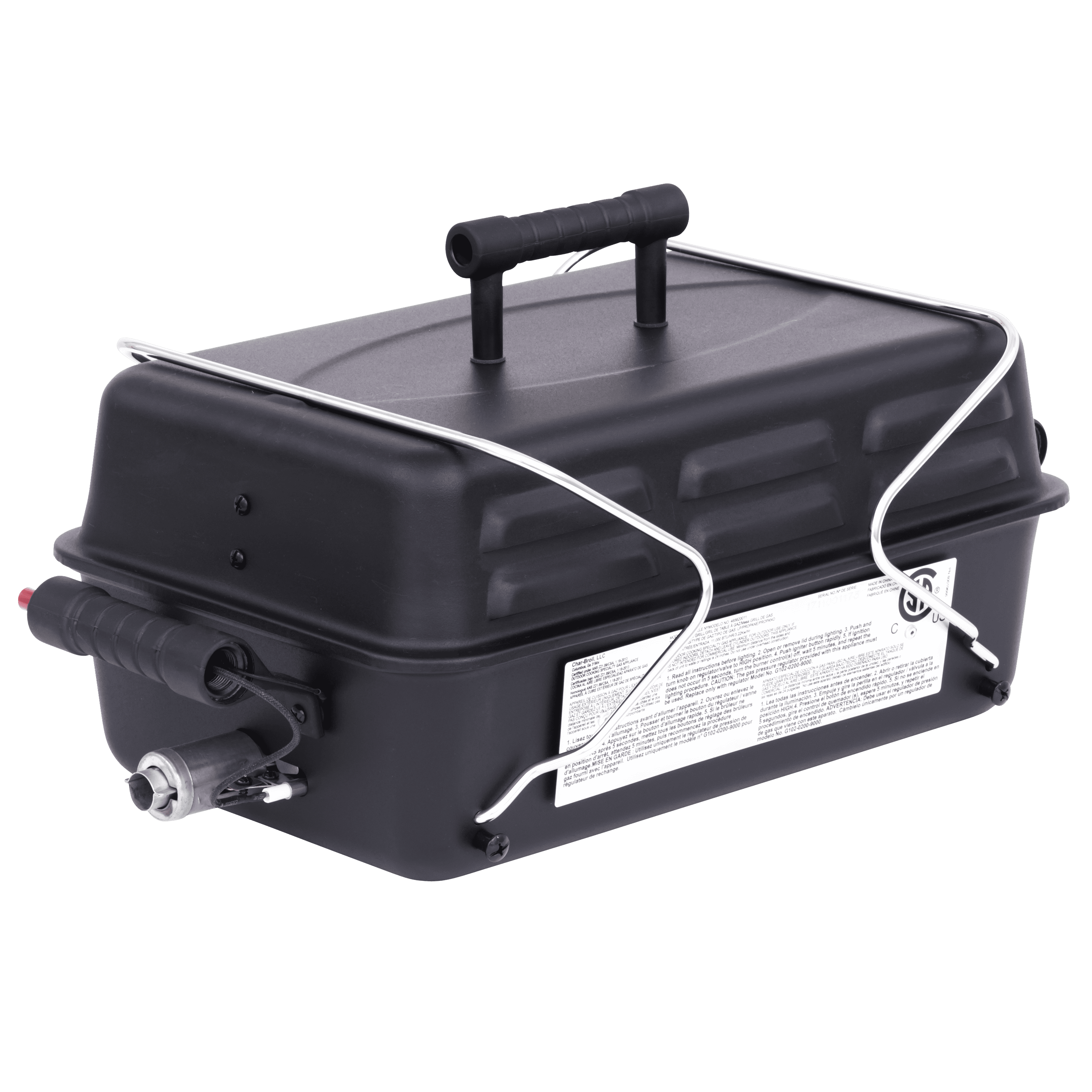 Charbroil 1-Burner Deluxe Portable Propane Gas Table Top Grill (Black, 190 sq in) qlety