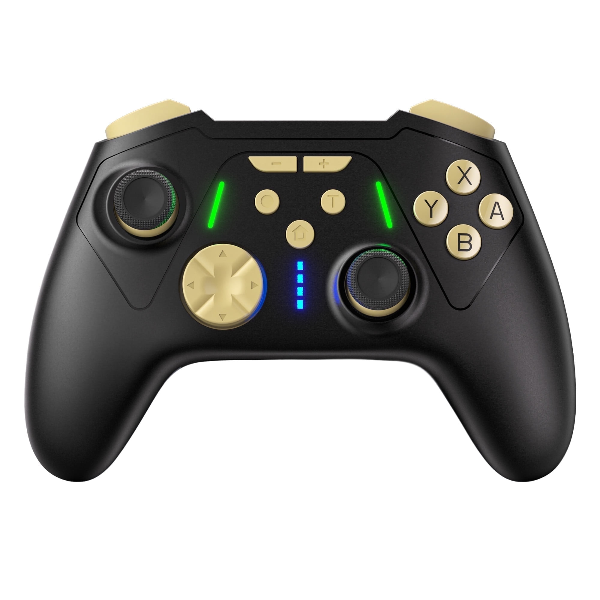 UHM Wireless Pro Controller for Switch, PC, and Mobile with RGB Lighting and Hall Effect Triggers (Black, 1 Count) dvhks