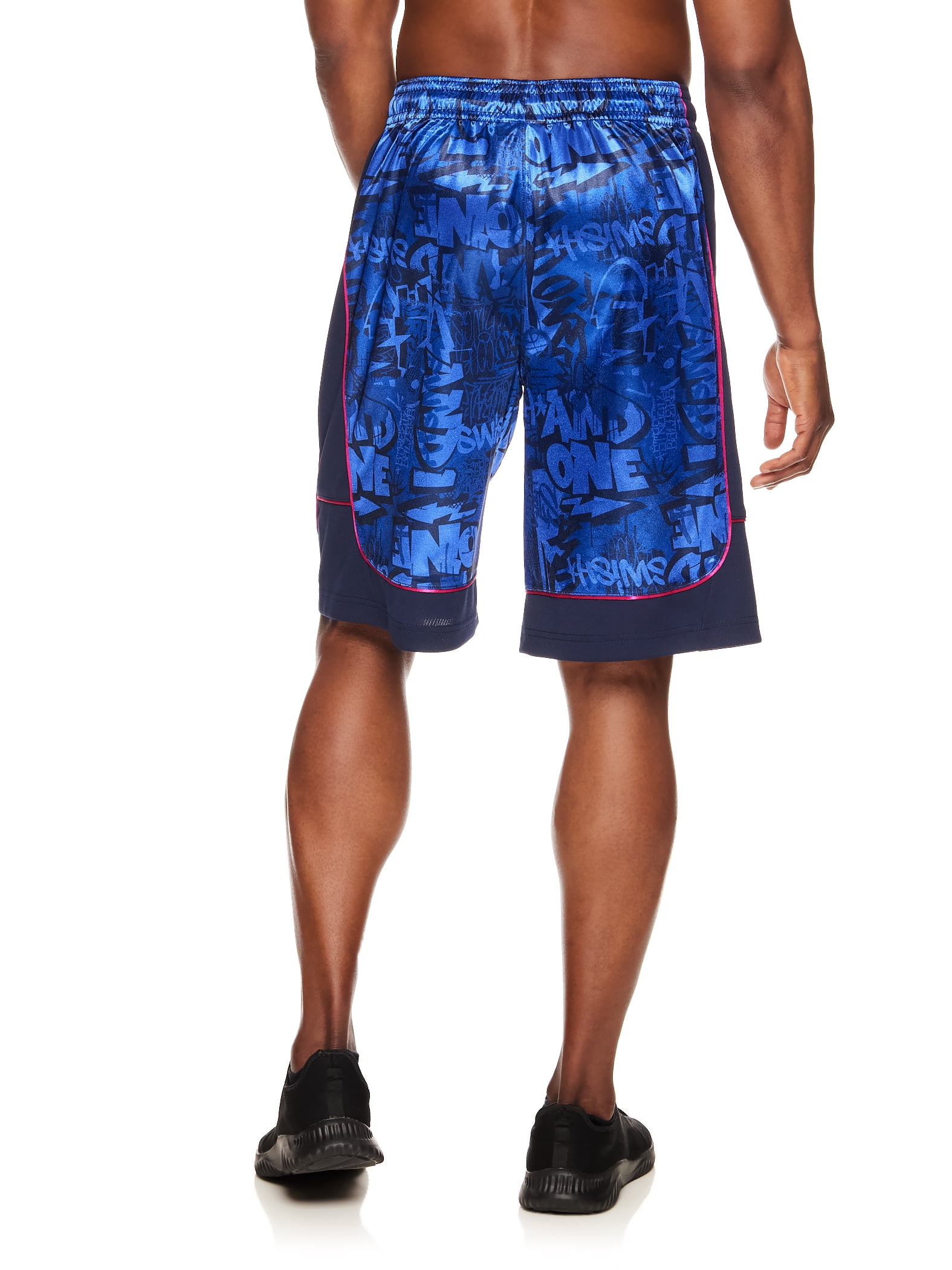AND1 Men's All Court Basketball Graffiti Shorts (Blue, Large) zvl1k