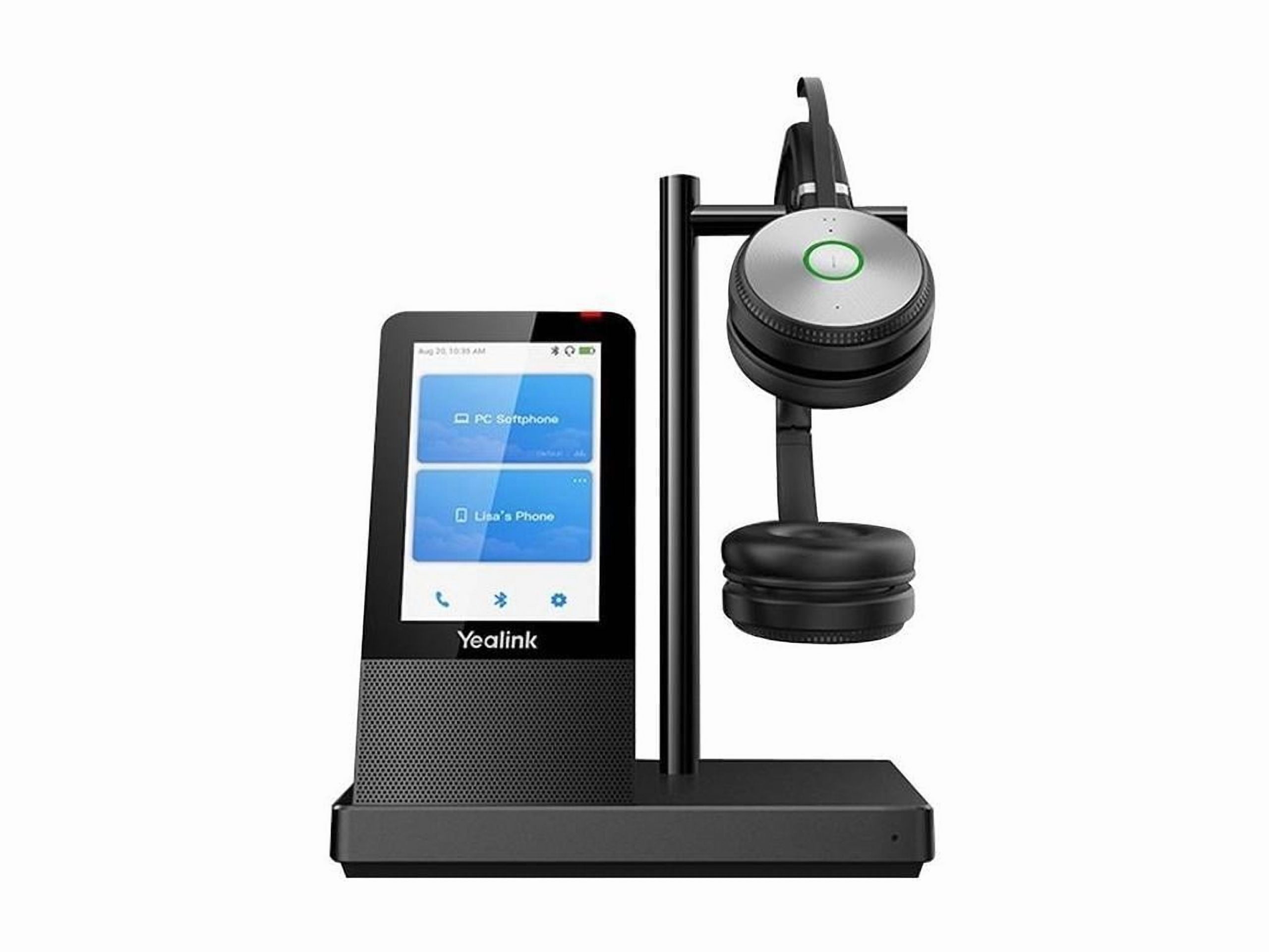 Yealink WH66 Mono Wireless Headset with Touch Screen Base and Charging Station (Teams Certified, 525 ft Range) egy69