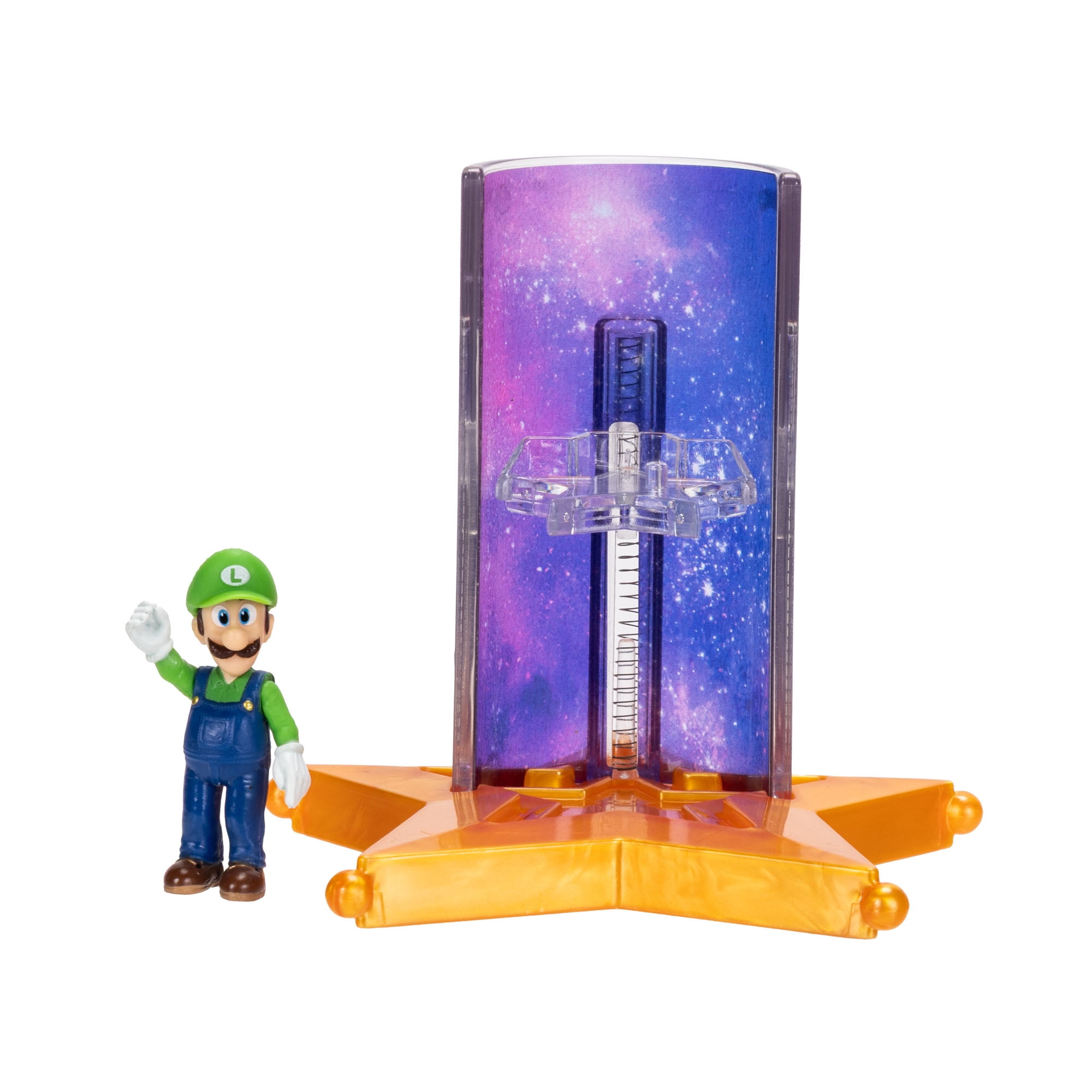 Super Mario Luigi Action Figure with Star Launcher Accessory (1.5 in) v0drg