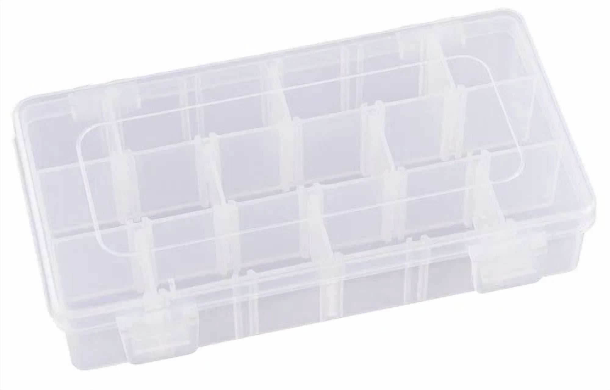 Knack Adjustable Compartment Box, Durable Storage Organizer for Hardware and Crafts (7 in x 4.125 in x 1.5 in) 64i0p