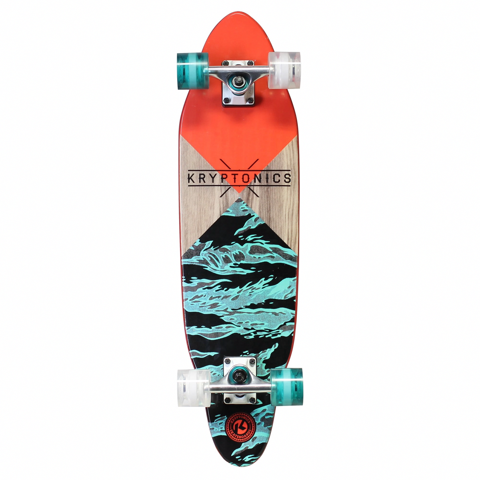 Kryptonics Cutaway Cruiser Skateboard Durable Maple Deck (Blue, 30 in x 8 in) d5zhi