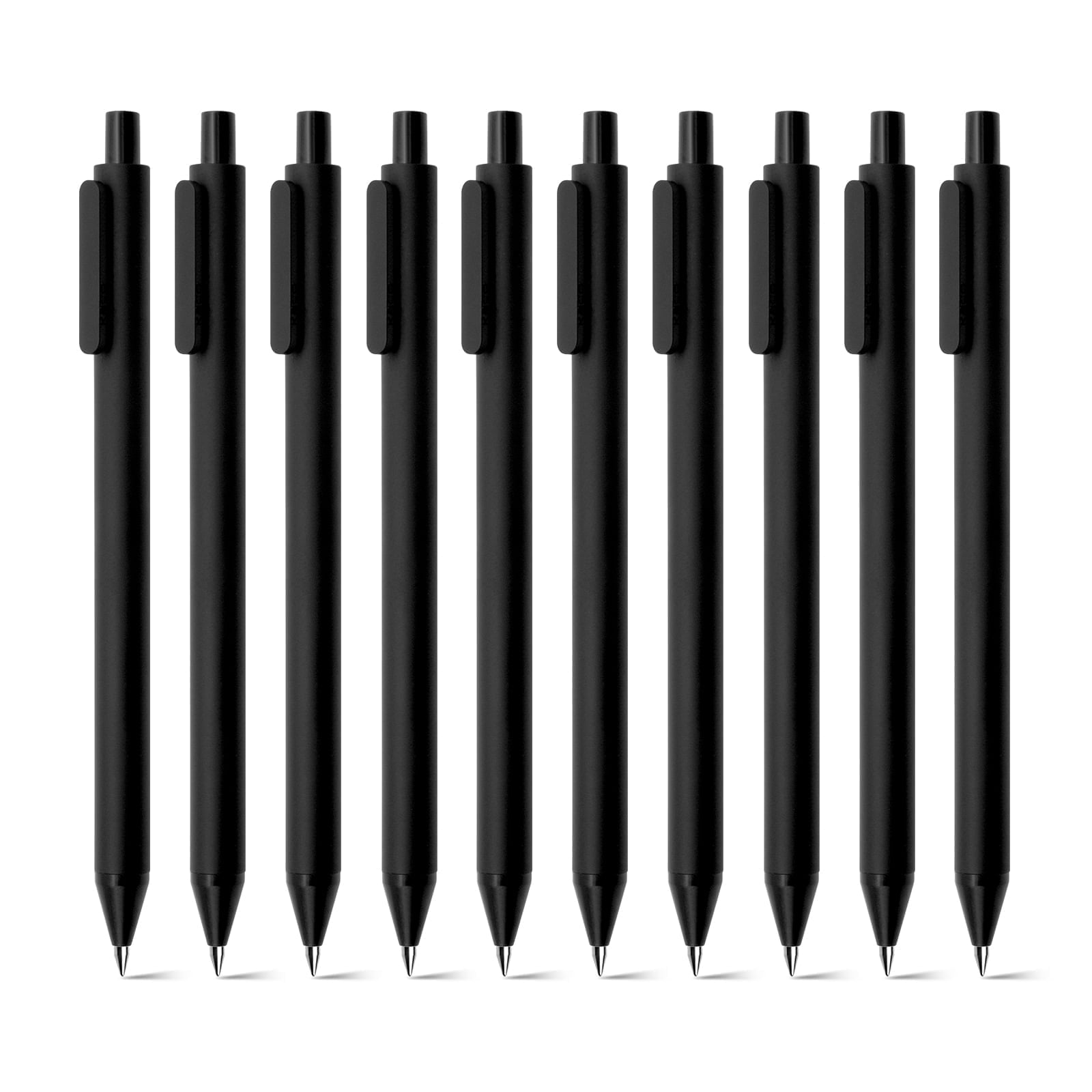 Kaco Gel Pens, Fine Point Retractable Pens, Quick-Dry Smooth Writing, Aesthetic Office Supplies (Black, 10 Count) ag8q4