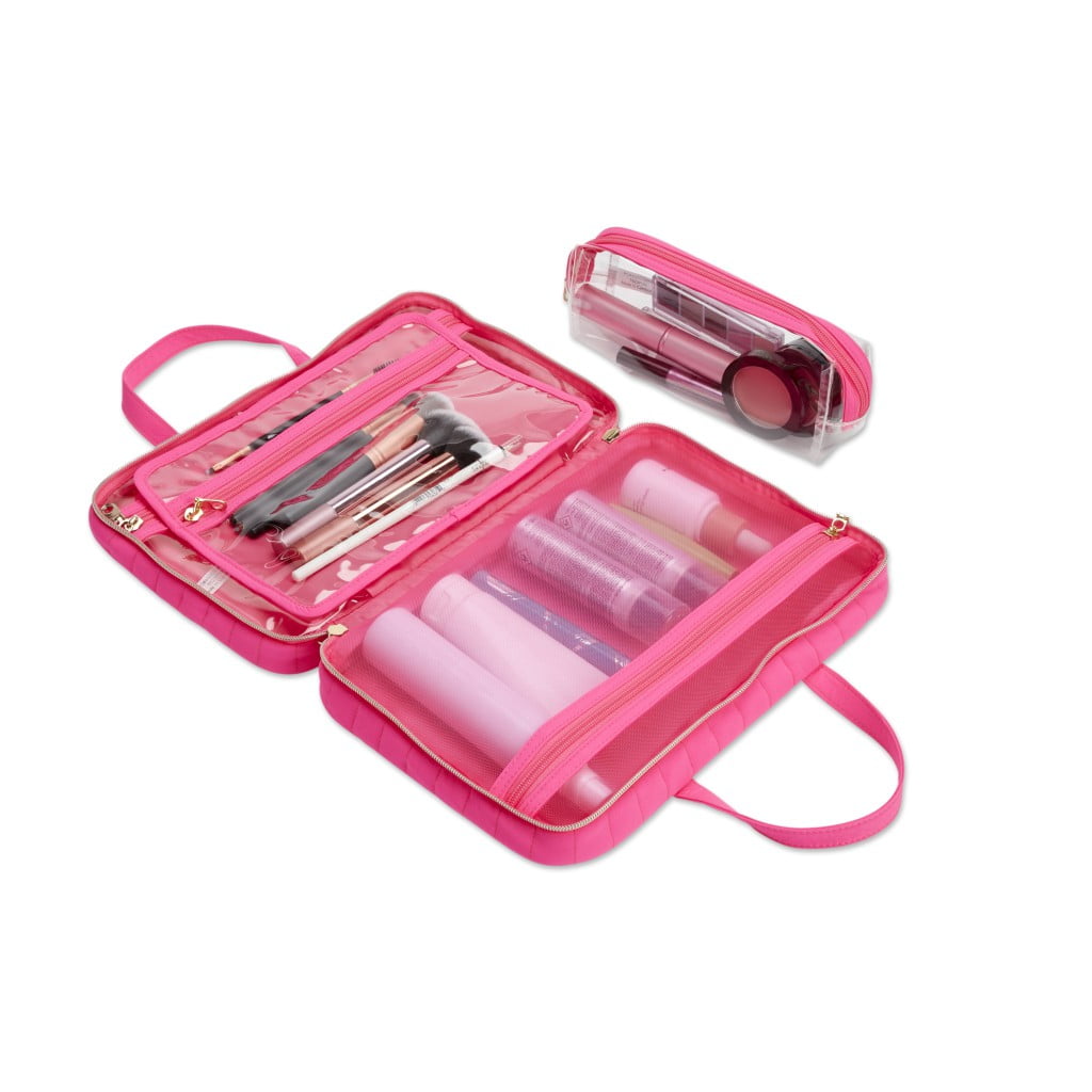 Conair Sophia Joy 2-Piece Weekender Cosmetic Bag Set (Pink, 2-Piece) ueuad