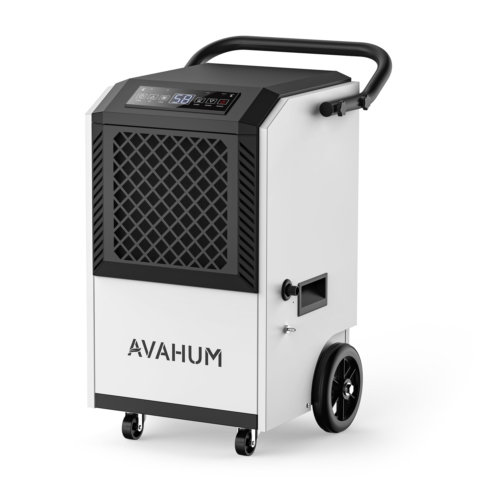 AVAHUM Commercial Dehumidifier with Pump for Basements and Job Sites (White, 160 Pints) whz6j