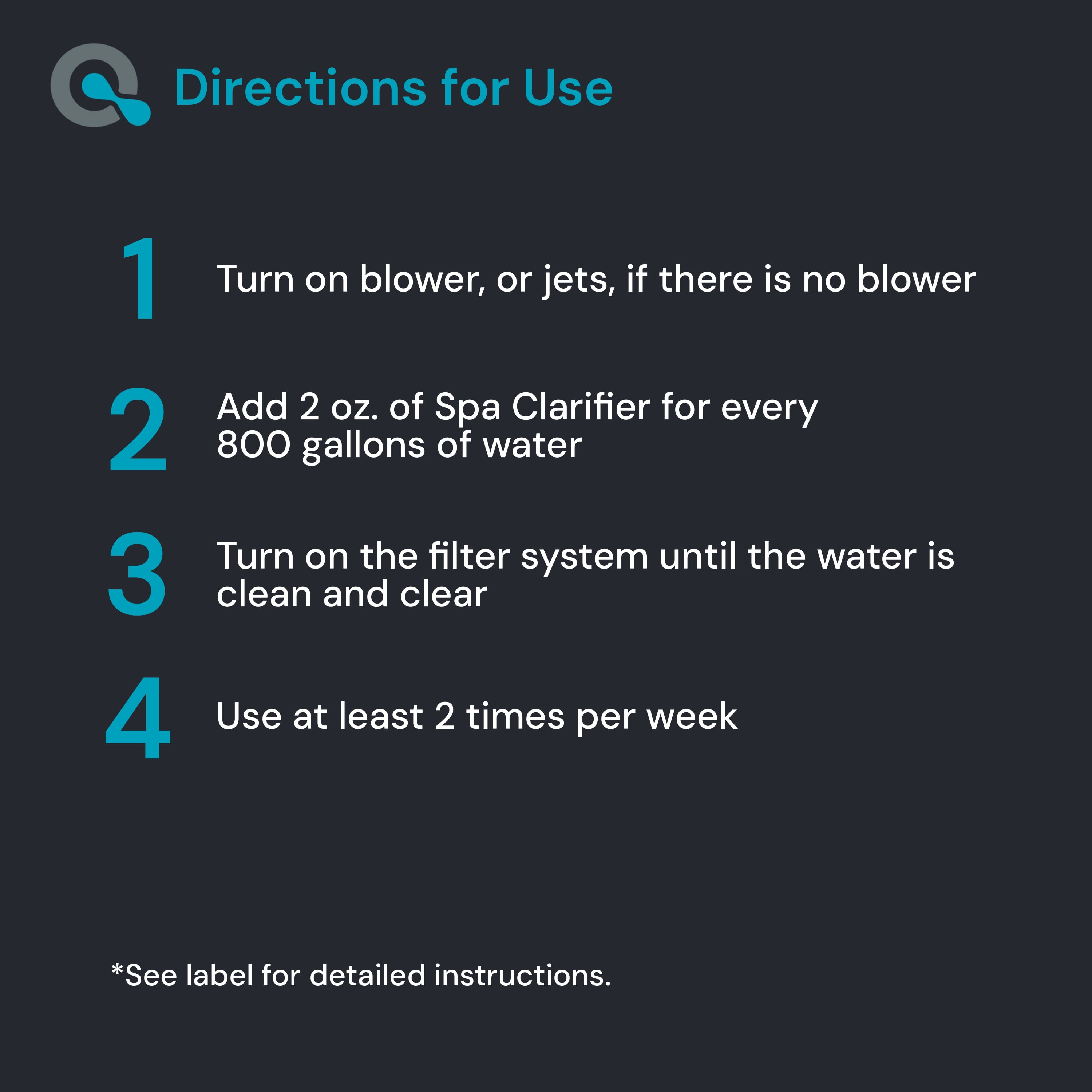 AquaDoc Spa and Hot Tub Water Clarifier for Cloudy Water Treatment (Clear, 16 oz) yjf8t
