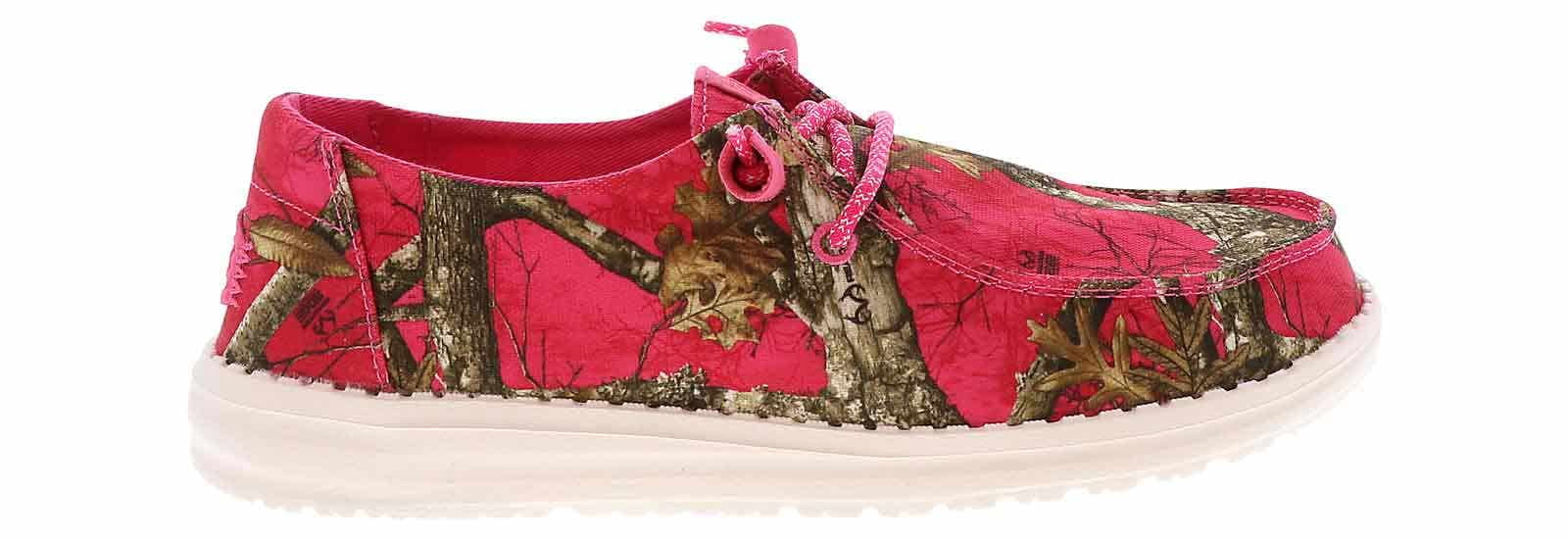 HEYDUDE Wendy Realtree Edge Casual Shoes Lightweight Slip-On Sneakers (Pink, 8 US) s3tk5