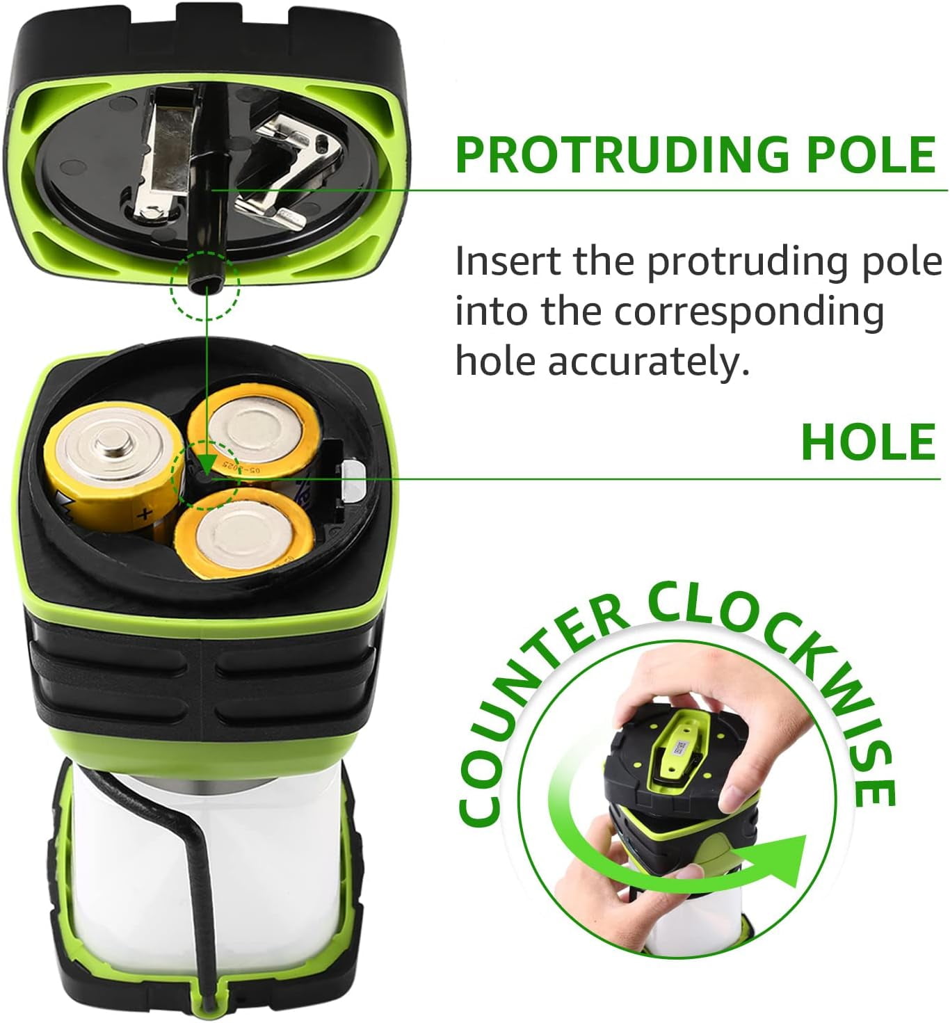 Lepro LED Camping Lanterns, 1000 Lumen Portable Tent Lights with 4 Dimmable Modes (Green, 2-Pack) o4oik - Image 9